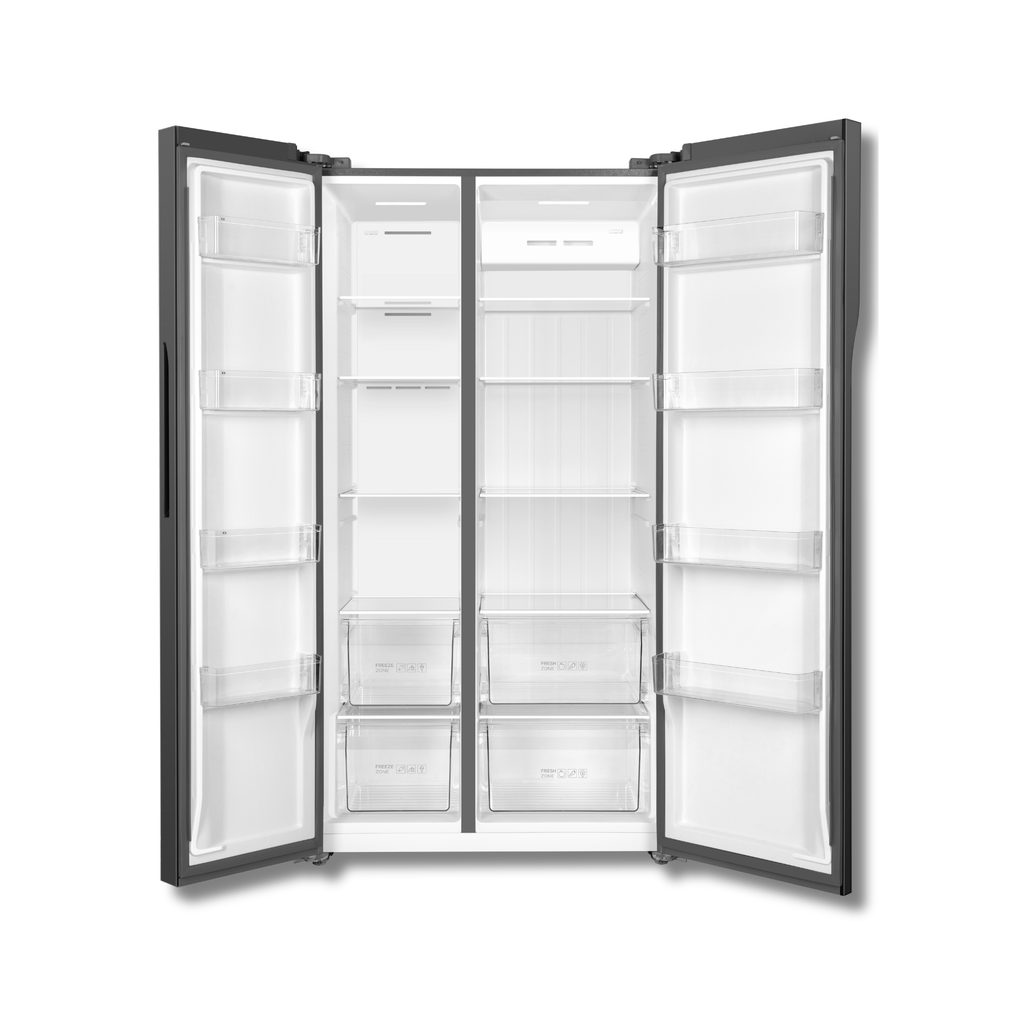 Nevera Side by Side TCL P520SBGB 18 Pies Cúbicos Inverter Glass Black