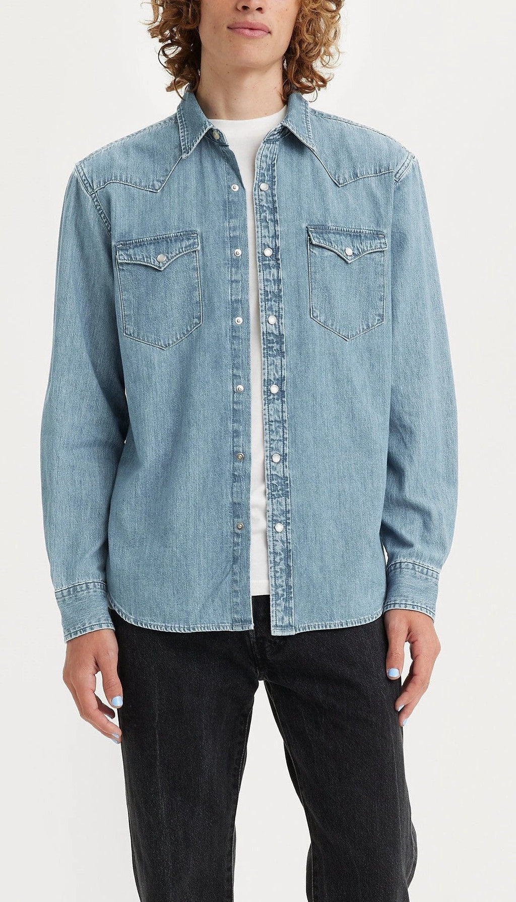 Camisa Levis Mangas Largas Lisa para Caballeros 85745-0074
