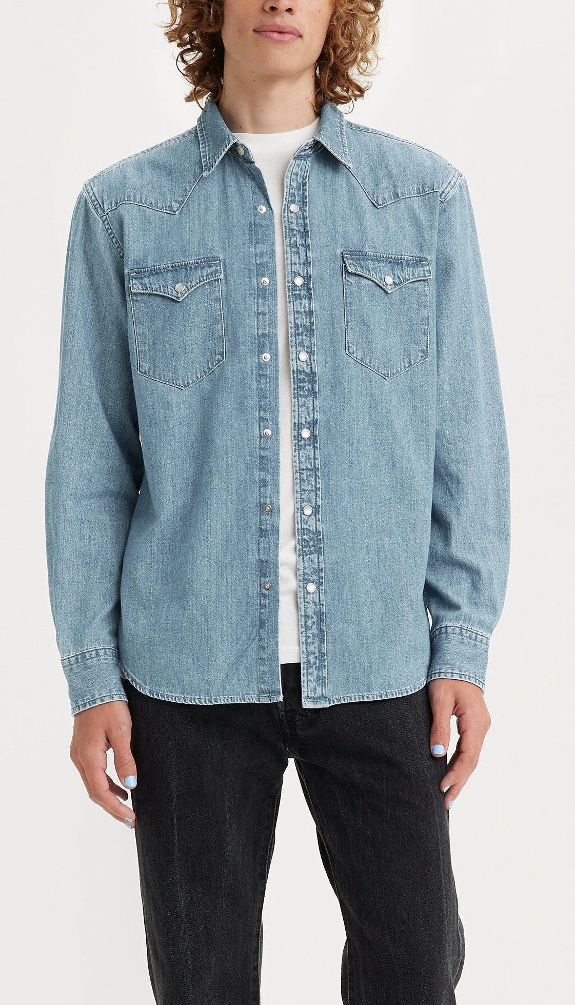 Camisa Levis Mangas Largas Lisa para Caballeros 85745-0074