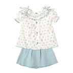 Conjunto Babidu Mangas Cortas Estampado Para Niñas by Babidu