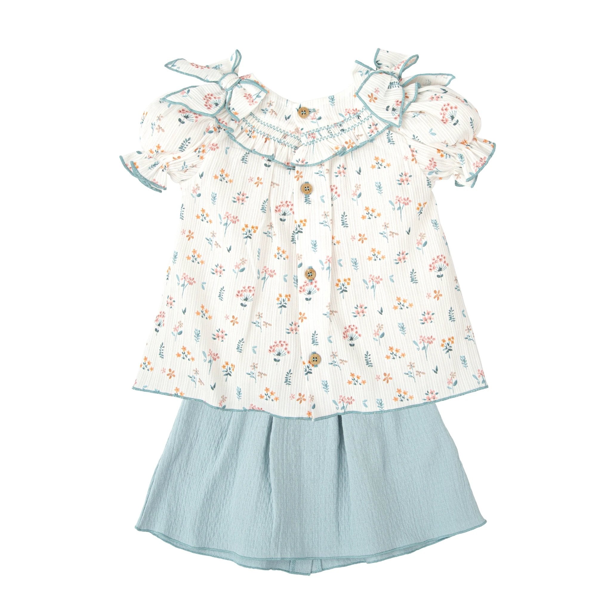 Conjunto Babidu Mangas Cortas Estampado Para Niñas by Babidu