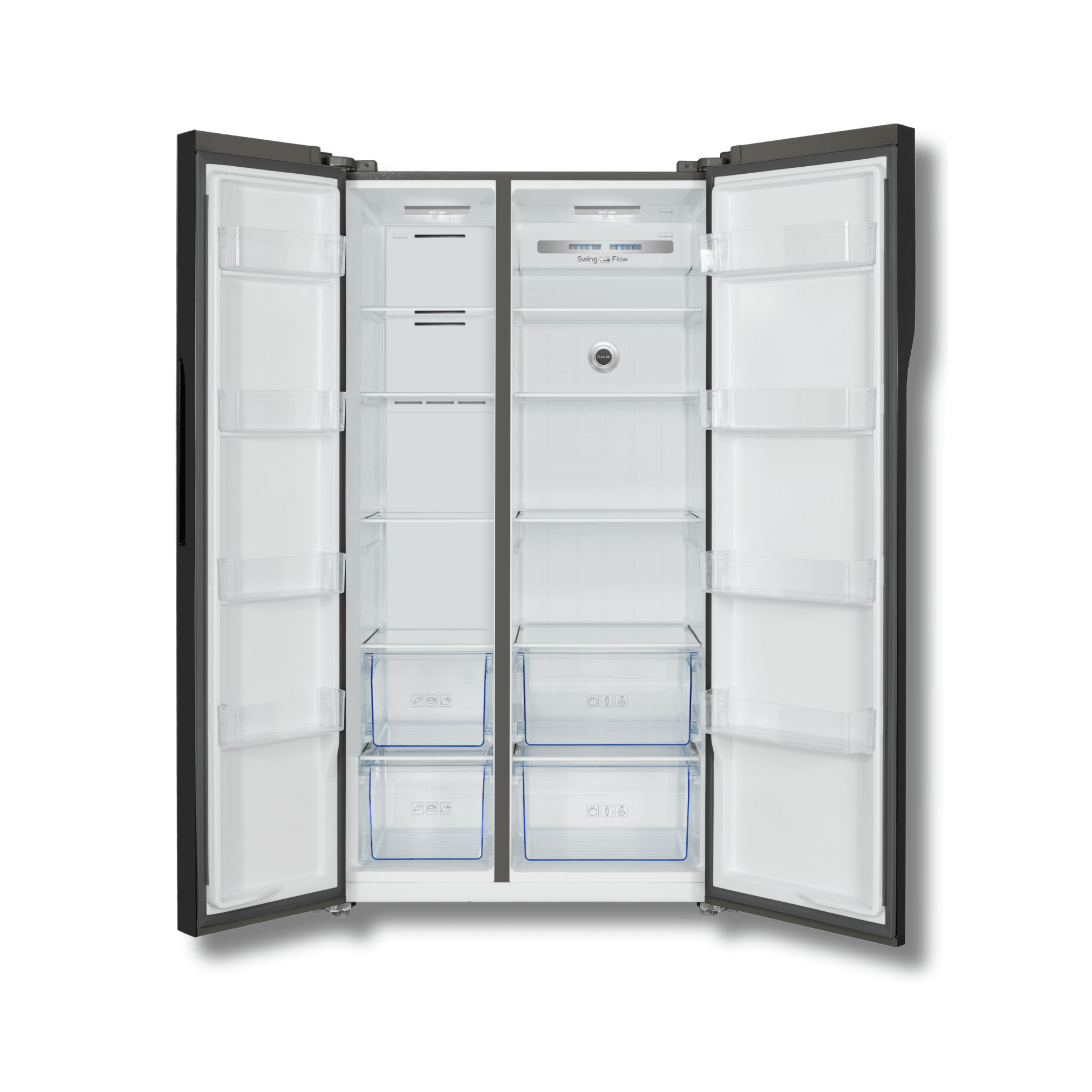 Nevera Side by Side TCL P520SBGS 18 Pies Cúbicos Glass Silver