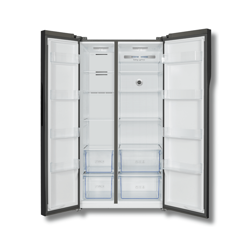 Nevera Side by Side TCL P650SBGS 23 Pies Cúbicos Inverter Glass Silver