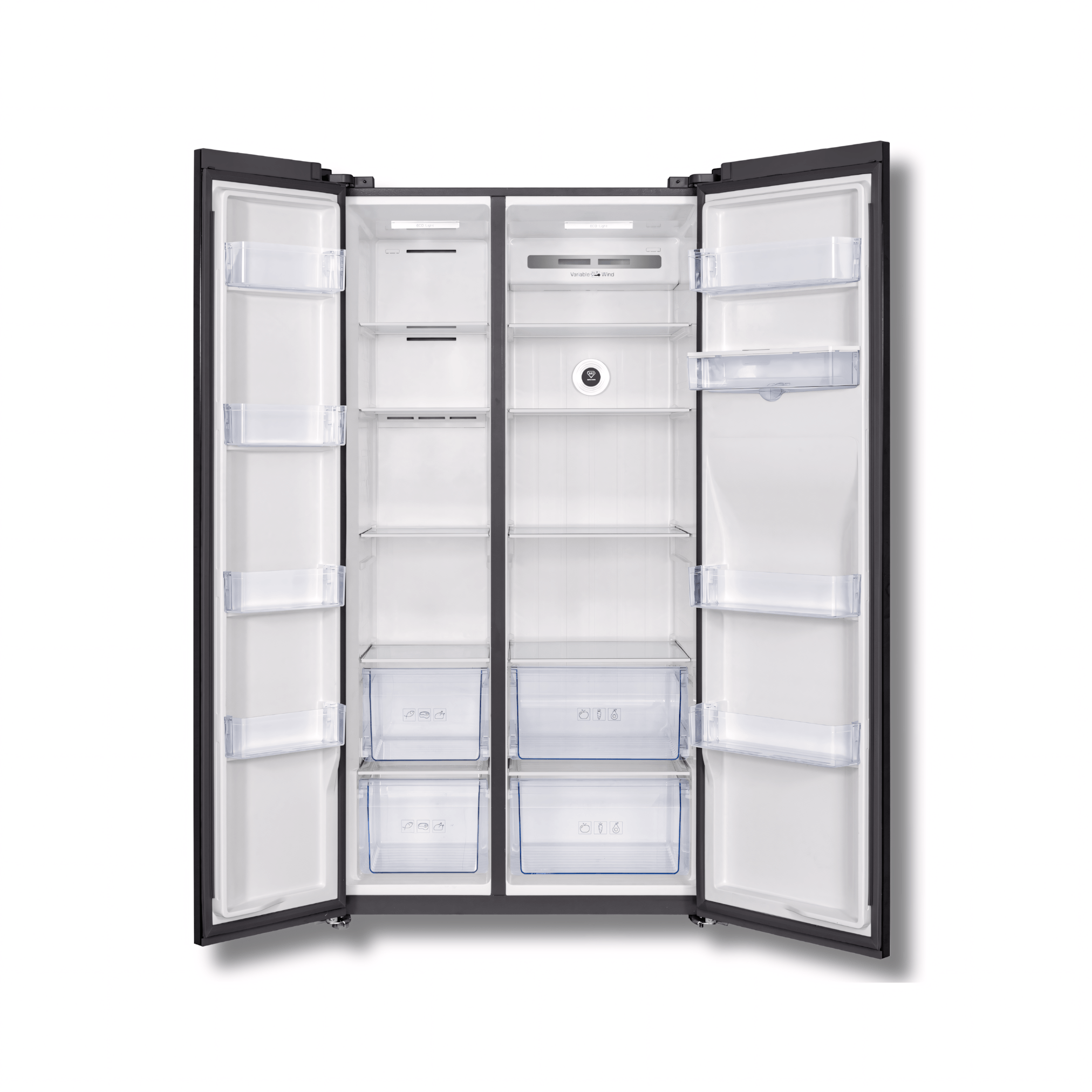 Nevera Side by Side TCL P650SBC 23 Pies Cúbicos Inverter Dispensador Agua Gris Oscuro