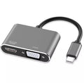 Hub USB -C a HDMI+VGA