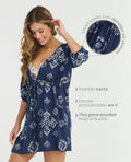 Vestido-Corto-|-Escote-en-V-|-Mangas-3/4_St Even Colombia_99987
