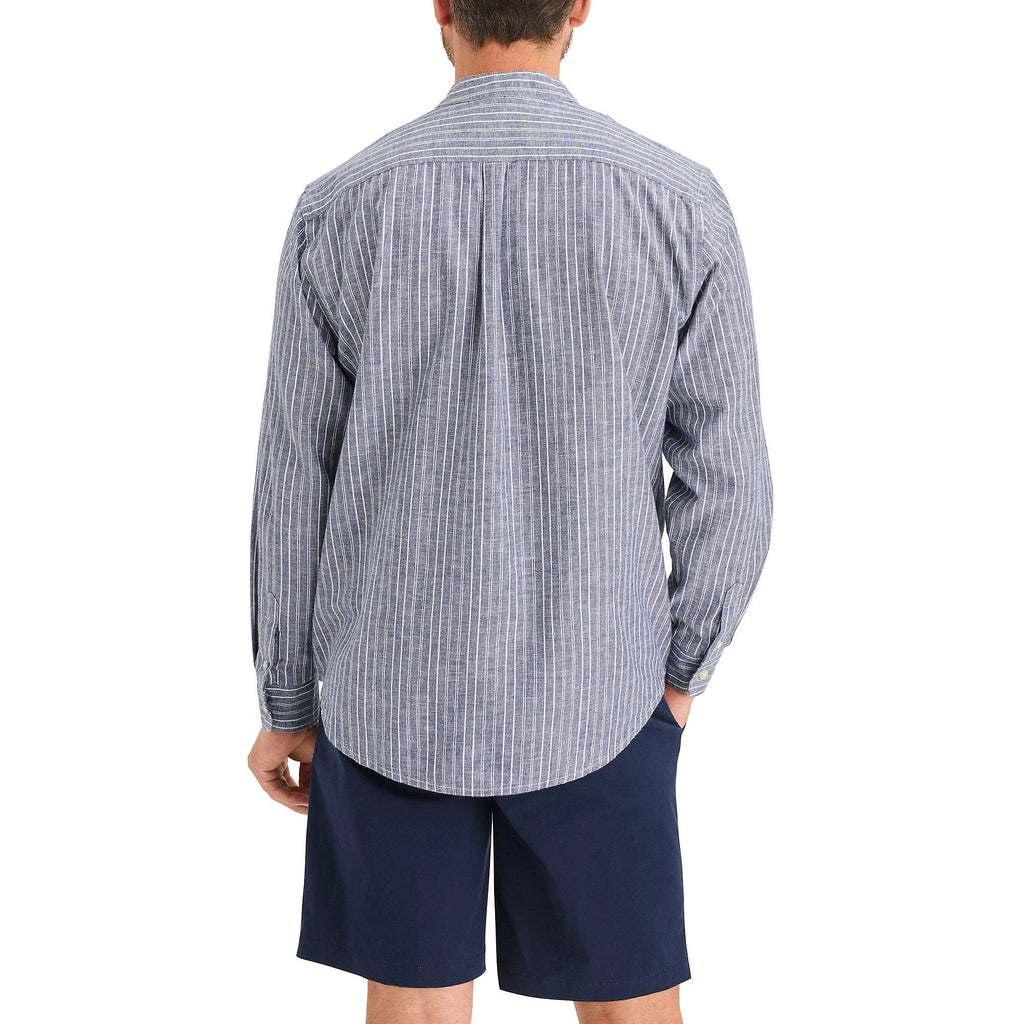 Camisa Dockers Mangas Largas Rayas Cuello Chino Para Caballeros by Dockers