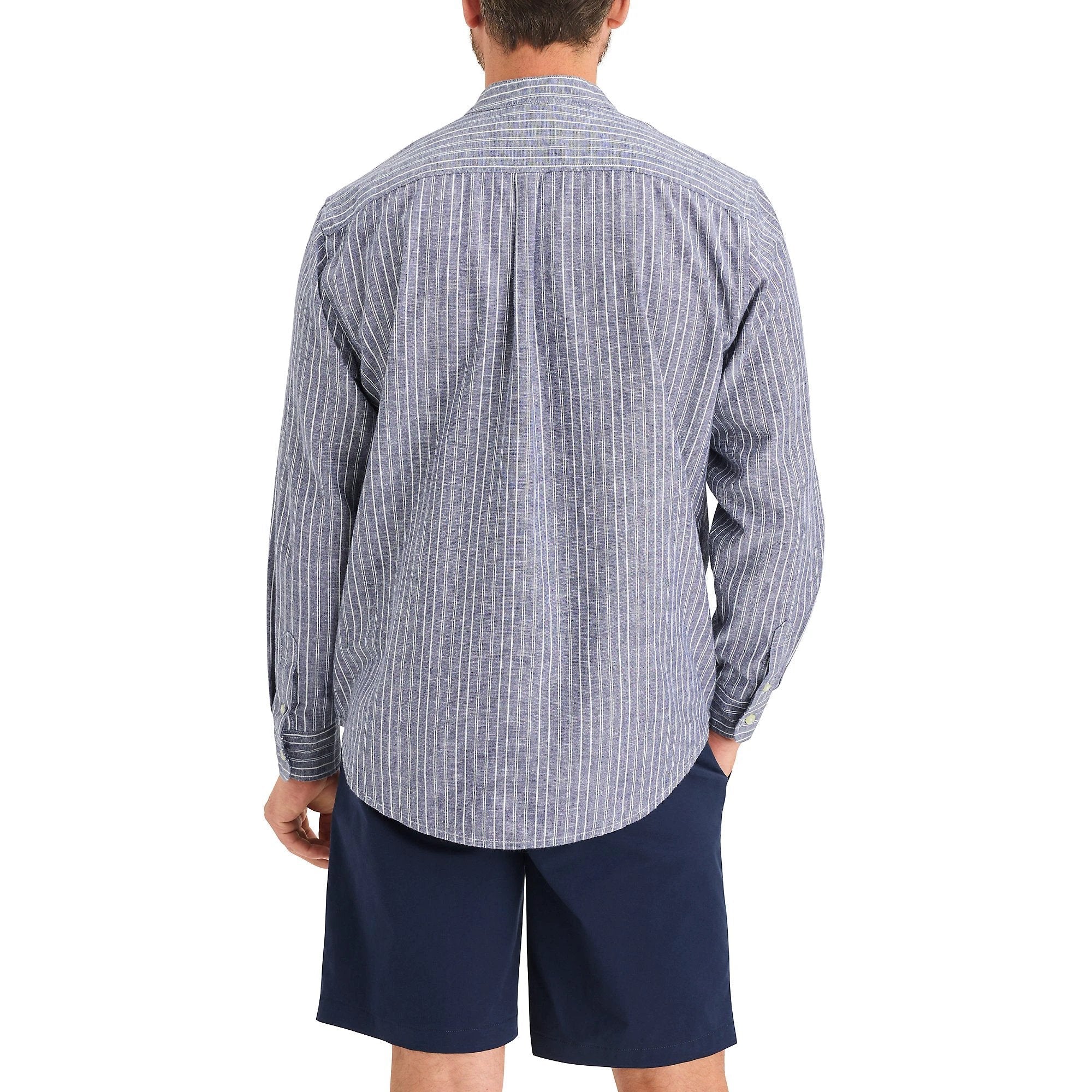 Camisa Dockers Mangas Largas Rayas Cuello Chino Para Caballeros by Dockers