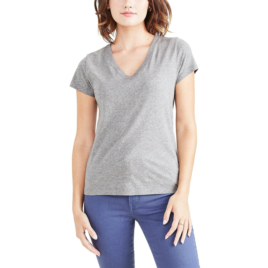 Camiseta Dockers Mangas Cortas Lisa Cuello V Para Damas by Dockers