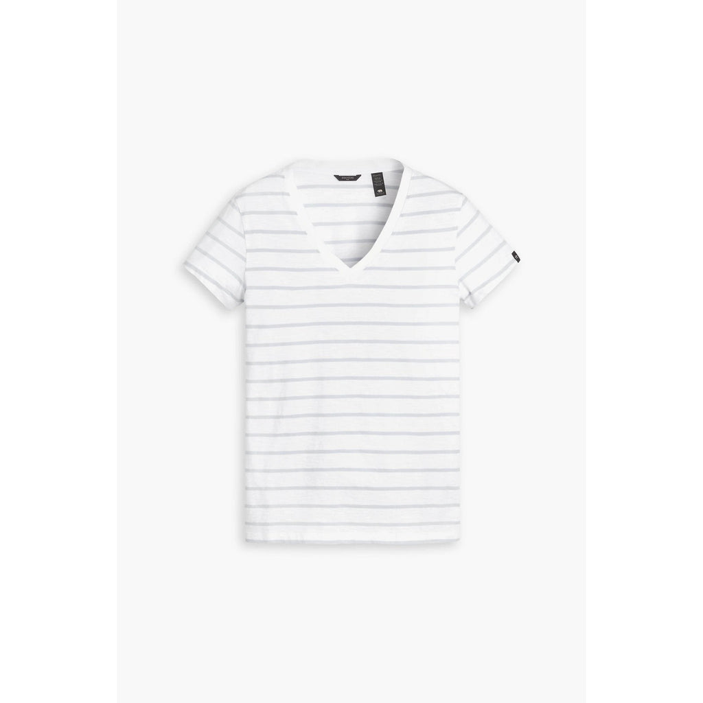 Camiseta Dockers Mangas Cortas Rayas Cuello V Para Damas by Dockers
