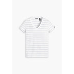 Camiseta Dockers Mangas Cortas Rayas Cuello V Para Damas by Dockers