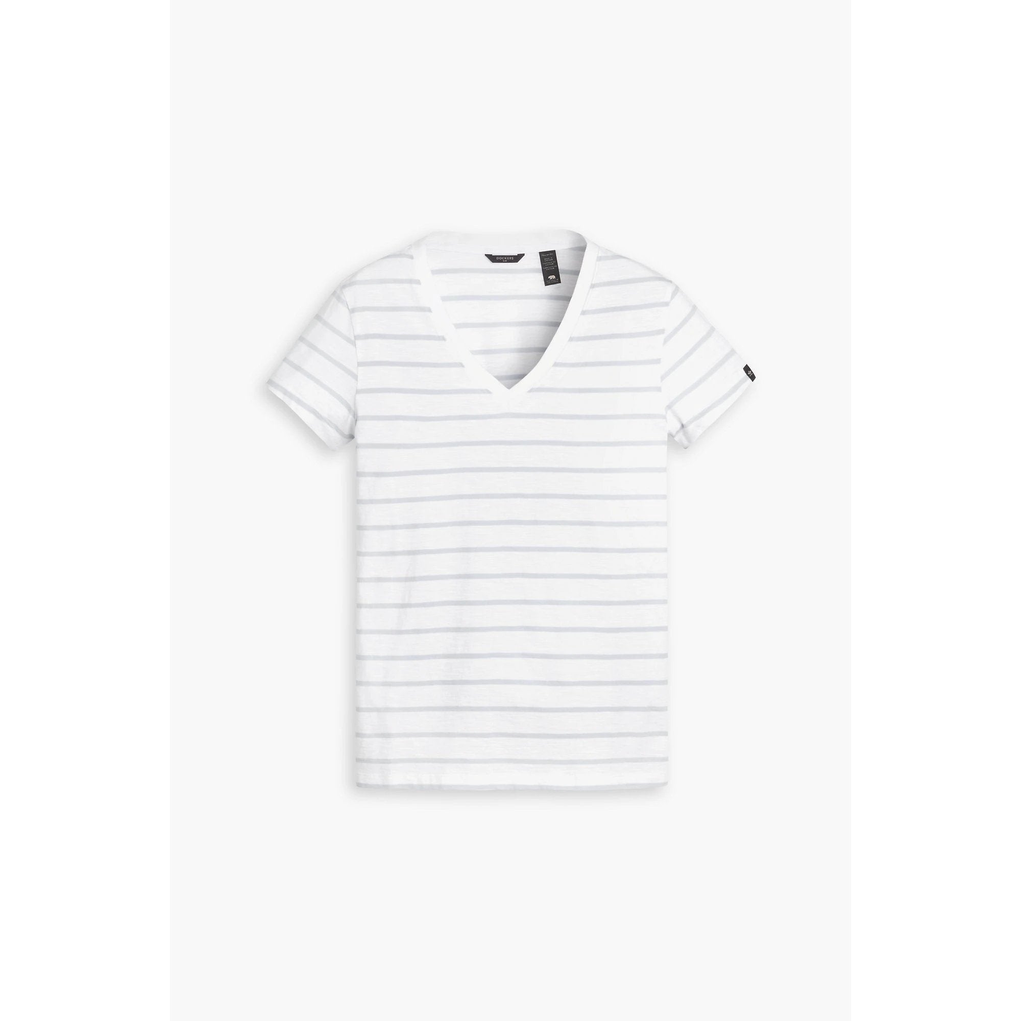 Camiseta Dockers Mangas Cortas Rayas Cuello V Para Damas by Dockers