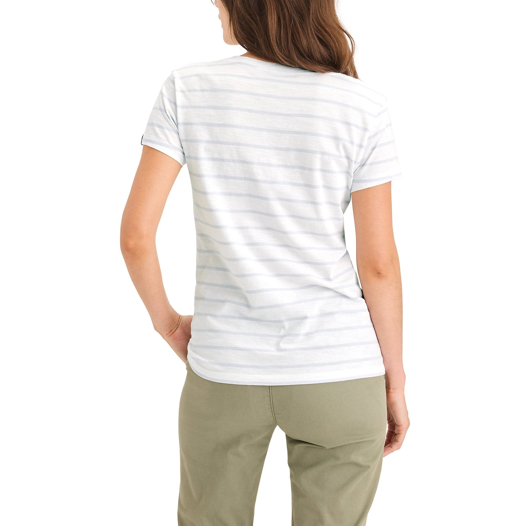 Camiseta Dockers Mangas Cortas Rayas Cuello V Para Damas by Dockers