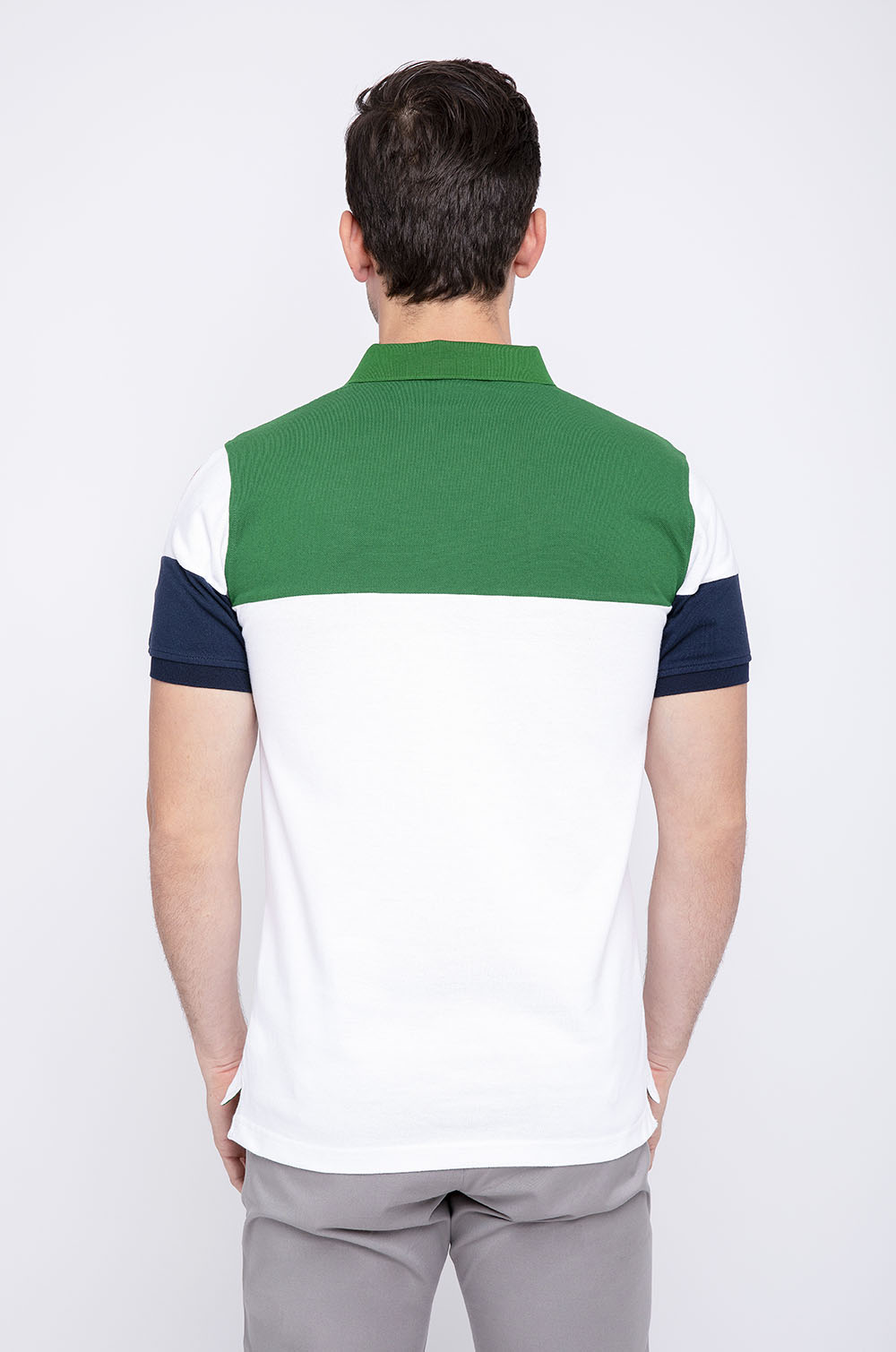 Poloshirt Oscar de La Renta Mangas Combinado Liso para Caballeros
