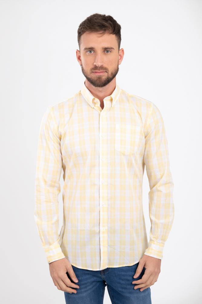 Camisa Oscar De La Renta Mangas Largas Cuadros Para Caballeros by Oscar De La Renta