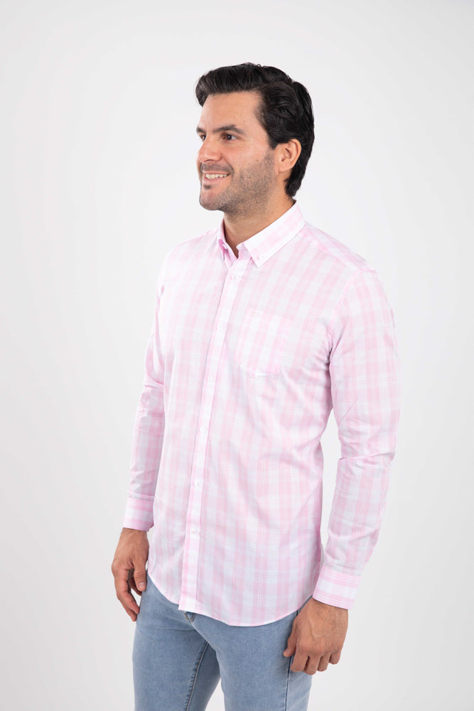 Camisa Oscar De La Renta Mangas Largas Cuadros Para Caballeros by Oscar De La Renta