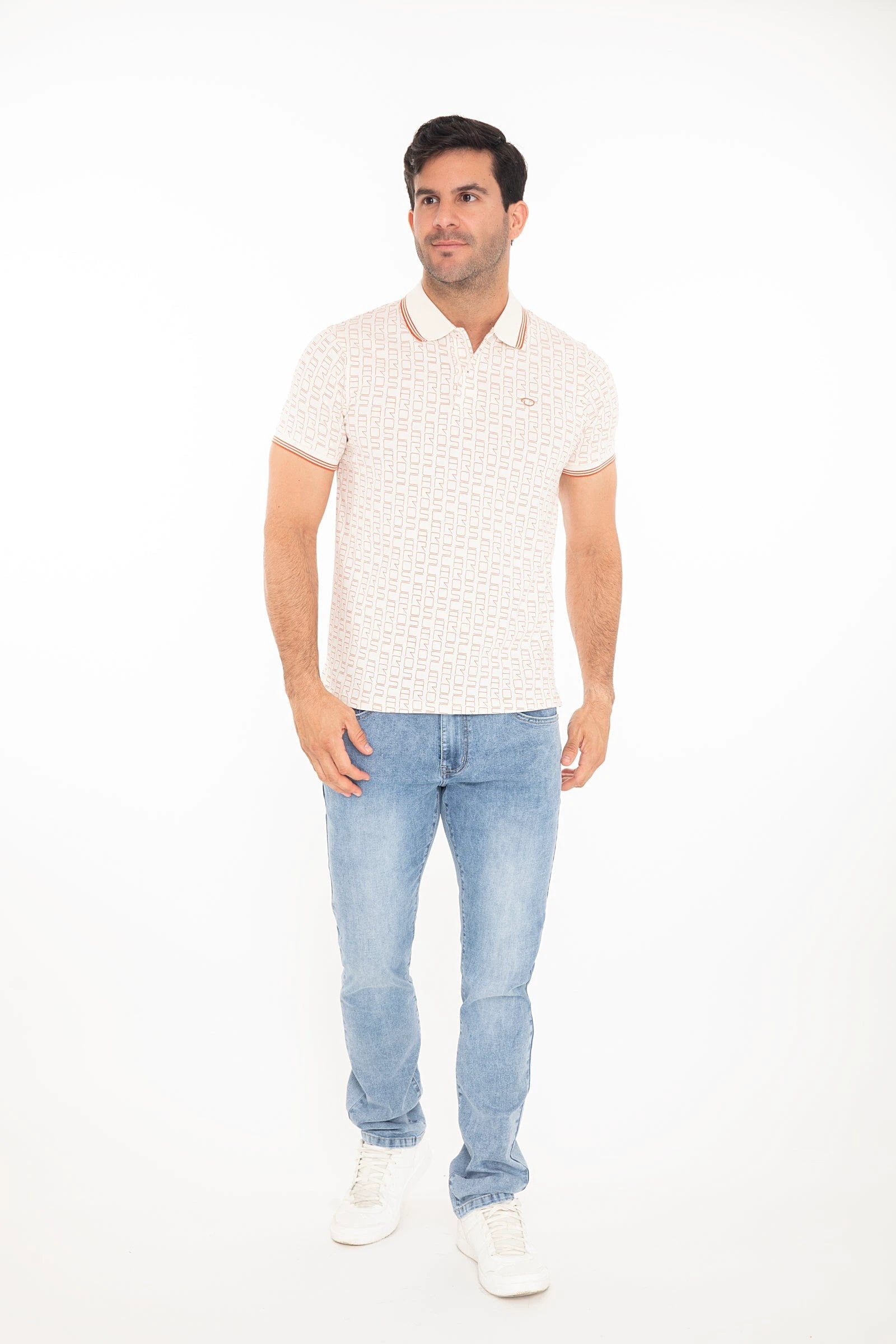 Poloshirt Oscar De La Renta Mangas Cortas Estampado P/ Caballeros by Oscar De La Renta