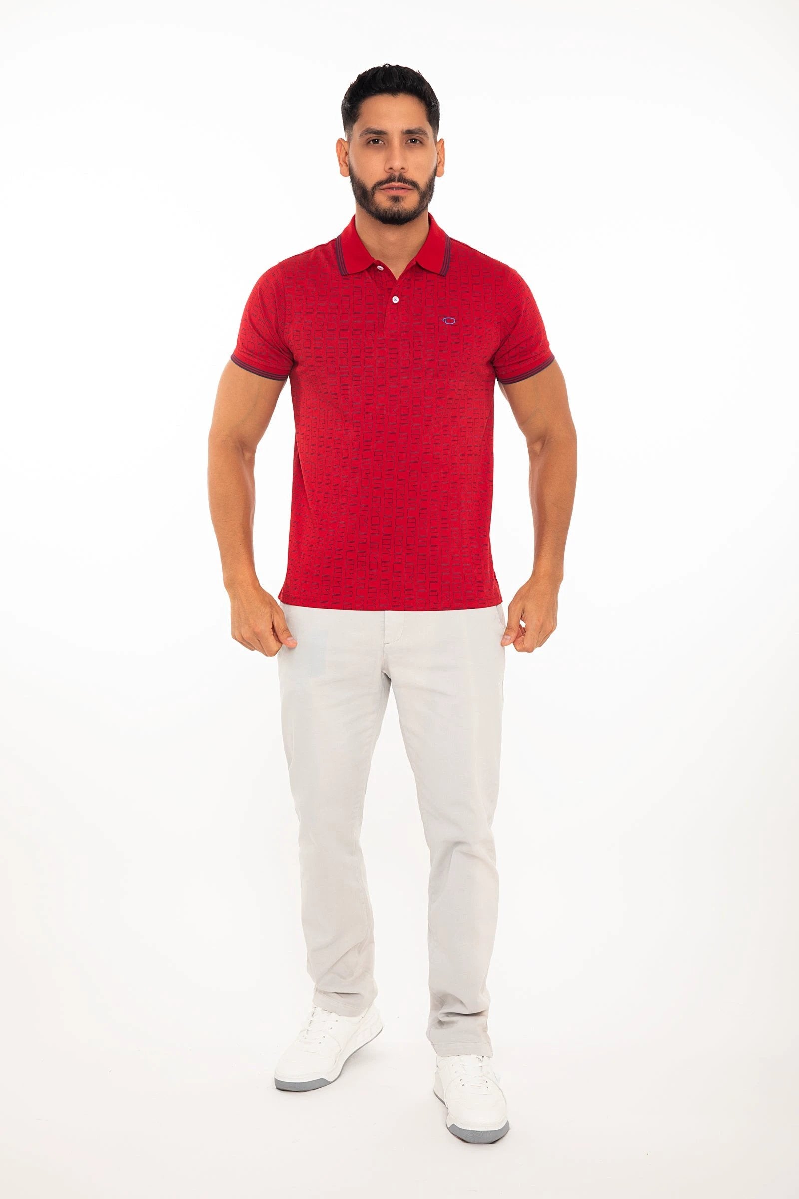 Poloshirt Oscar De La Renta Mangas Cortas Estampado P/ Caballeros by Oscar De La Renta