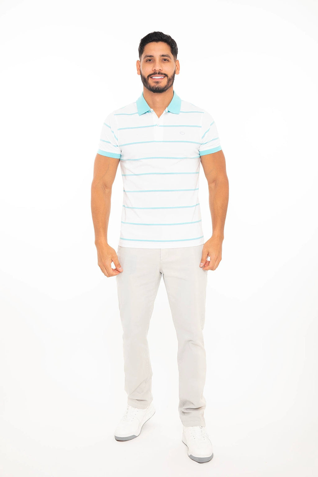 Poloshirt Oscar De La Renta Mangas Cortas Rayas P/ Caballeros by Oscar De La Renta