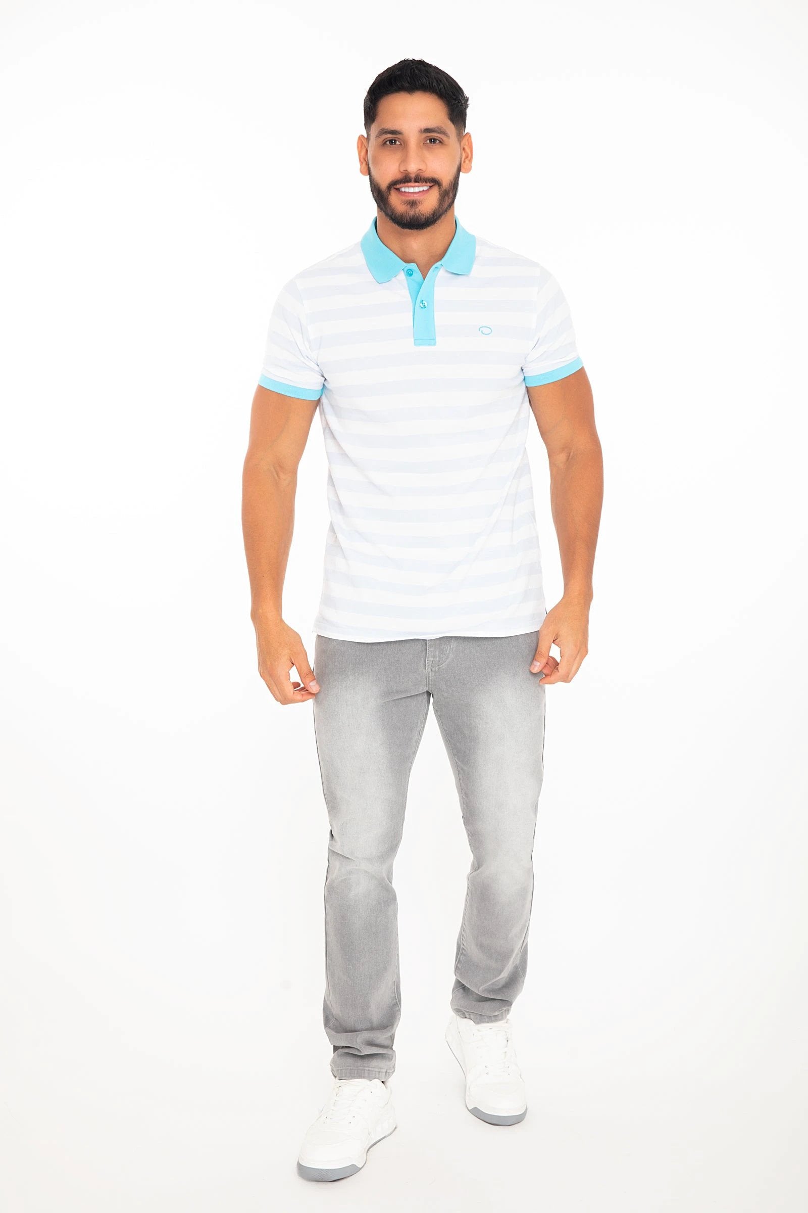 Poloshirt Oscar De La Renta Mangas Cortas Rayas P/ Caballeros by Oscar De La Renta