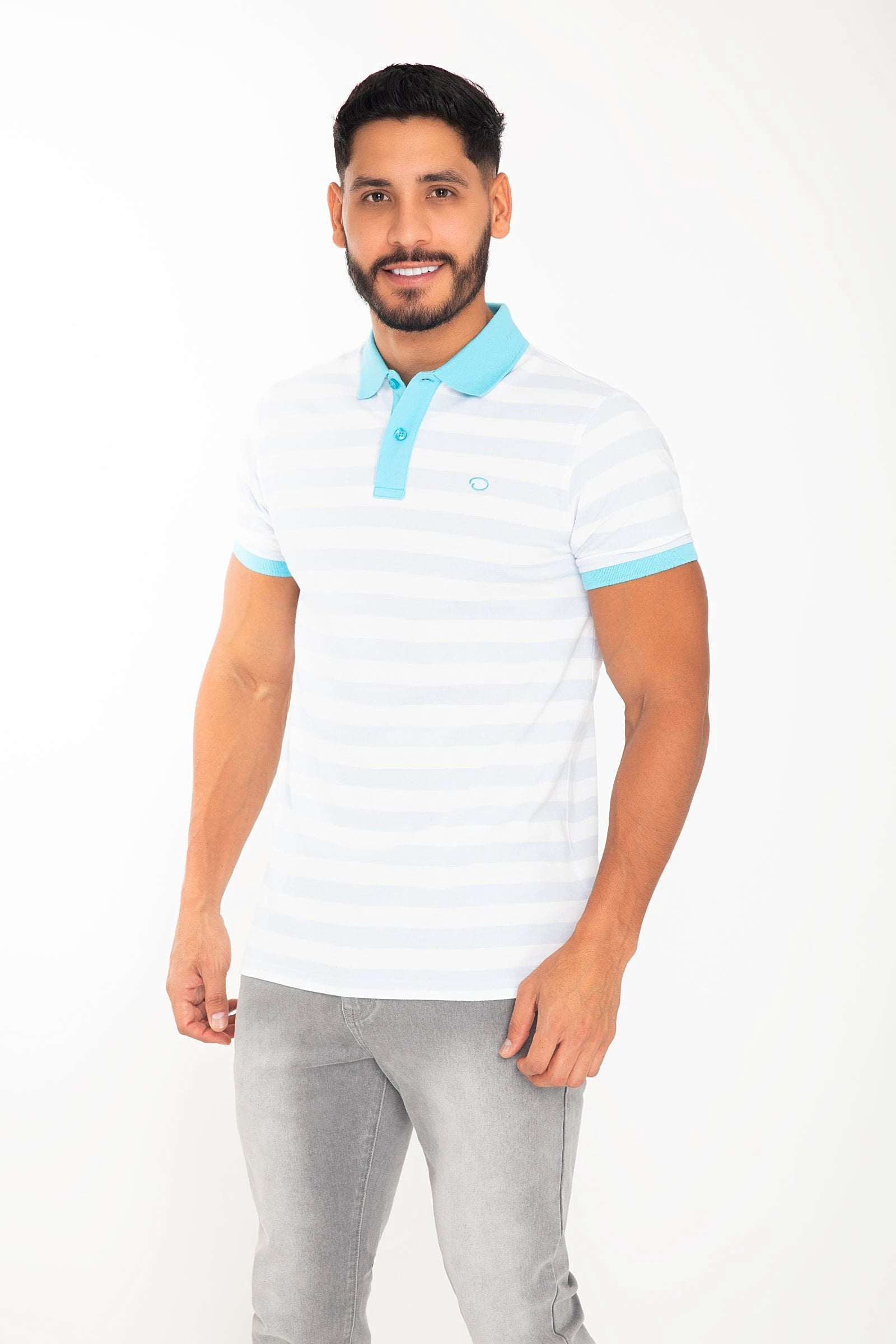 Poloshirt Oscar De La Renta Mangas Cortas Rayas P/ Caballeros by Oscar De La Renta