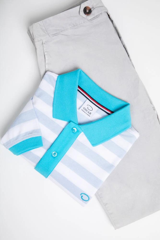 Poloshirt Oscar De La Renta Mangas Cortas Rayas P/ Caballeros by Oscar De La Renta