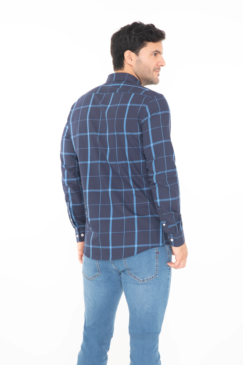 Camisa Oscar Mangas Larga Cuadros P/ Caballeros by Oscar De La Renta