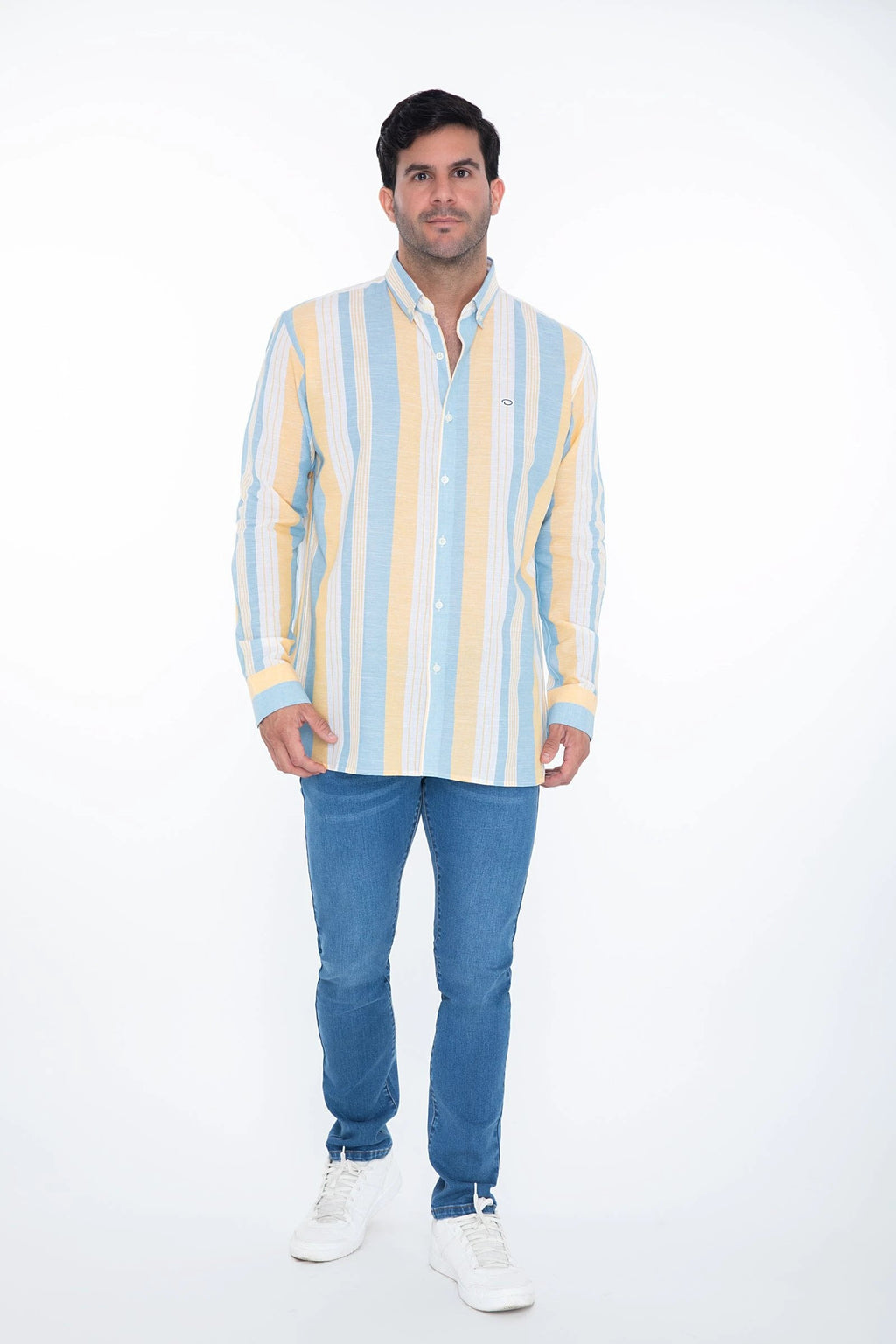 Camisa Oscar De La Renta Mangas Largas Rayas P/ Caballeros by Oscar De La Renta