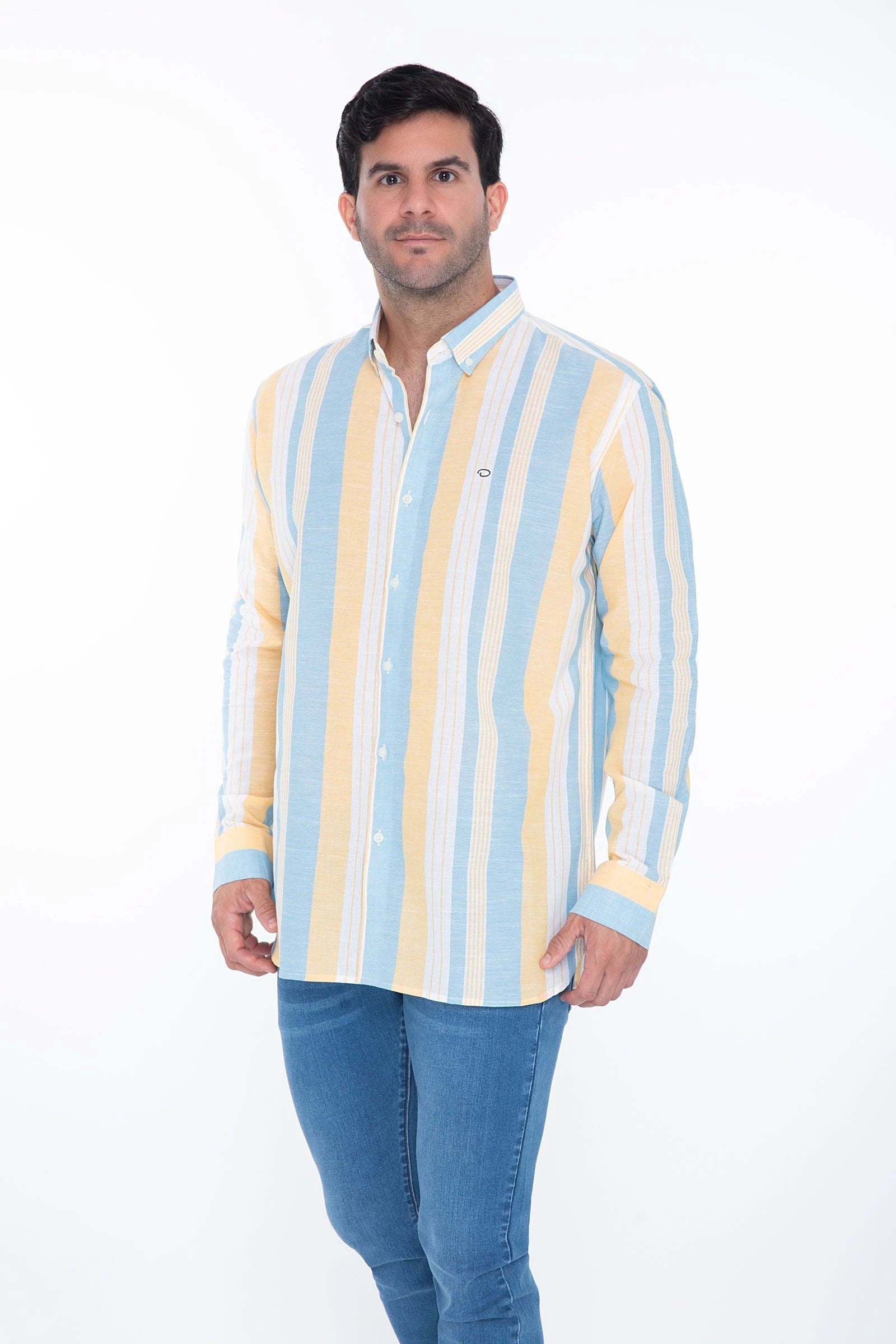 Camisa Oscar De La Renta Mangas Largas Rayas P/ Caballeros by Oscar De La Renta