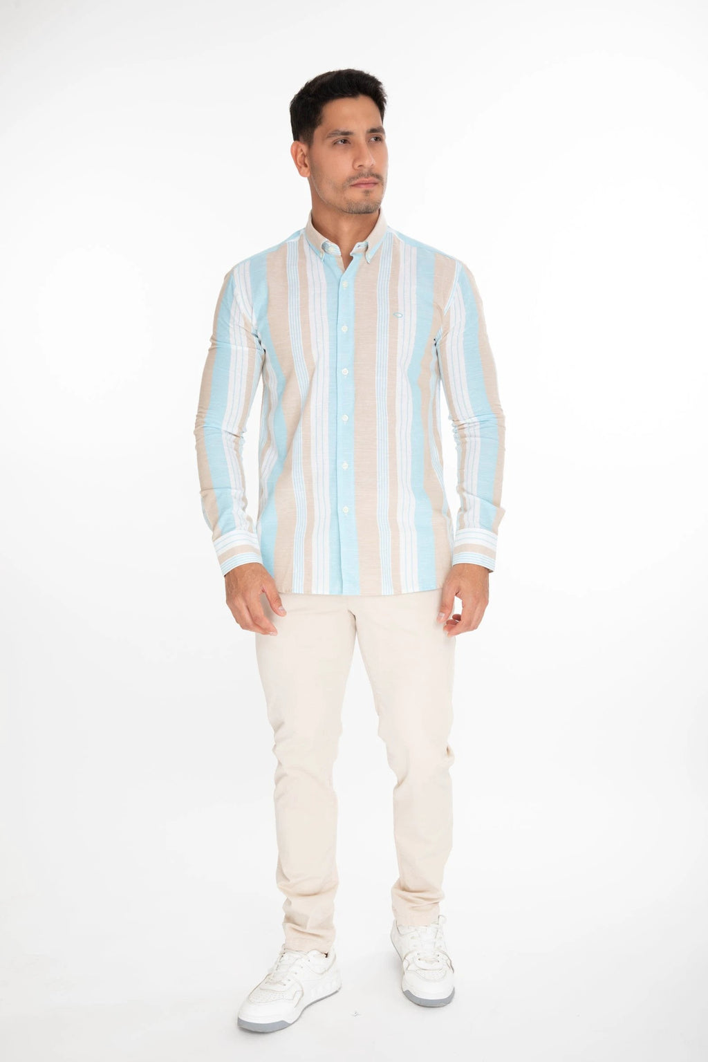 Camisa Oscar De La Renta Mangas Largas Rayas P/ Caballeros by Oscar De La Renta
