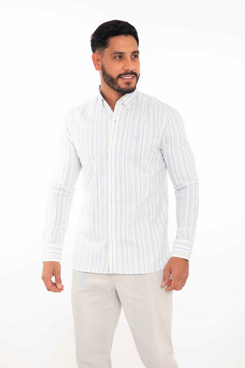 Camisa Oscar De La Renta Mangas Largas Rayas P/ Caballeros by Oscar De La Renta