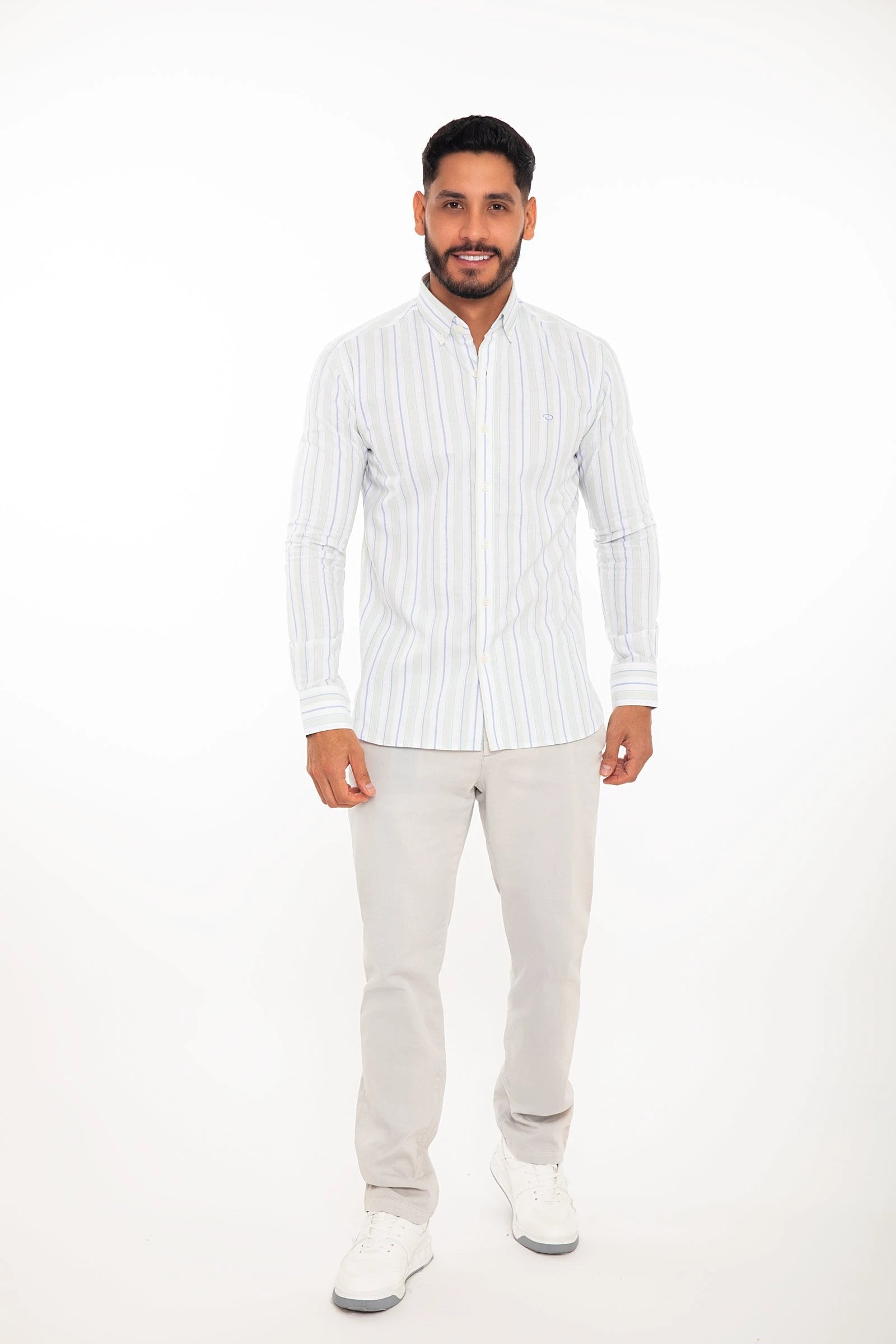 Camisa Oscar De La Renta Mangas Largas Rayas P/ Caballeros by Oscar De La Renta