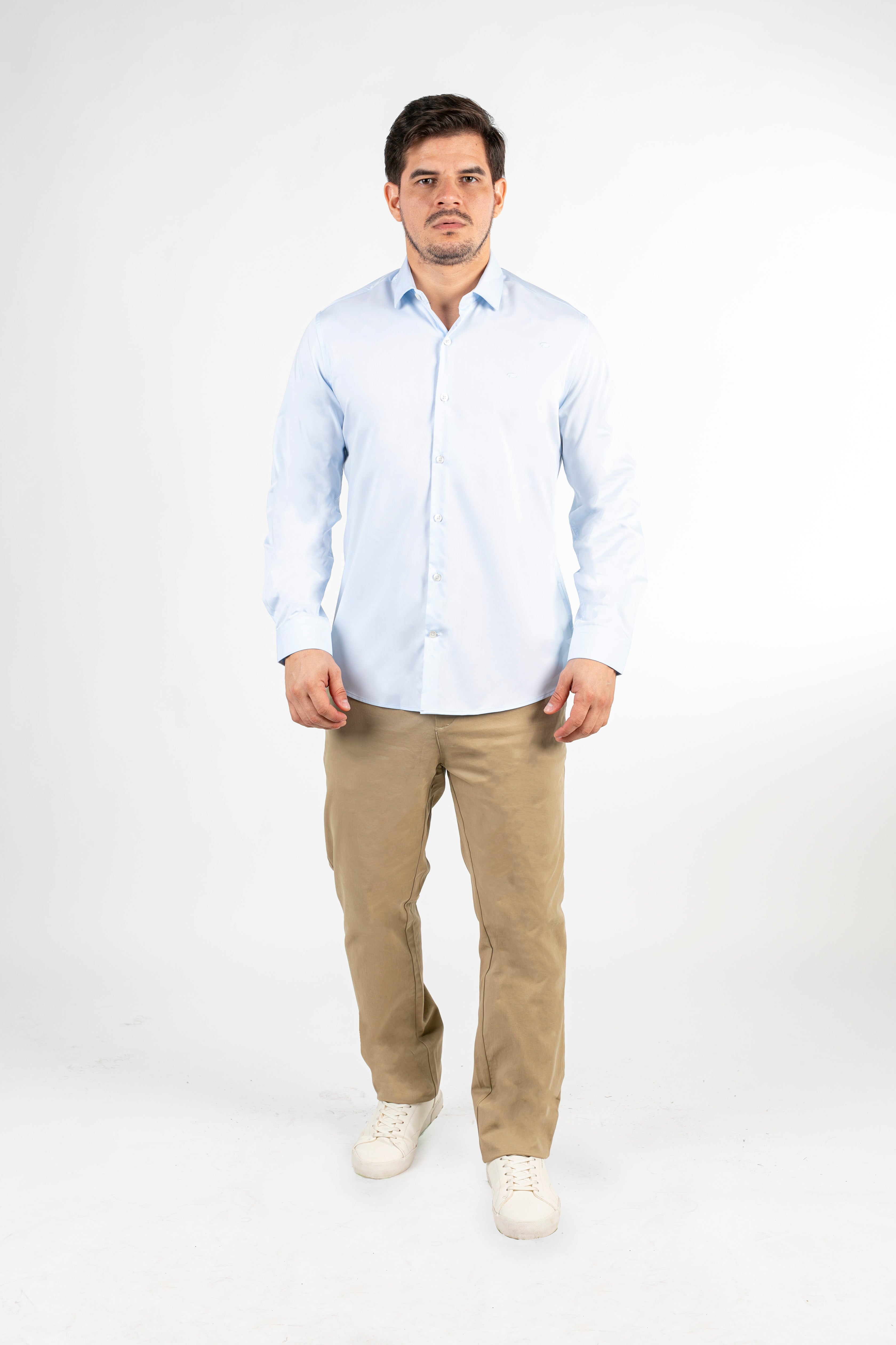 Camisa Oscar De La Renta Mangas Largas Lisa para Caballeros