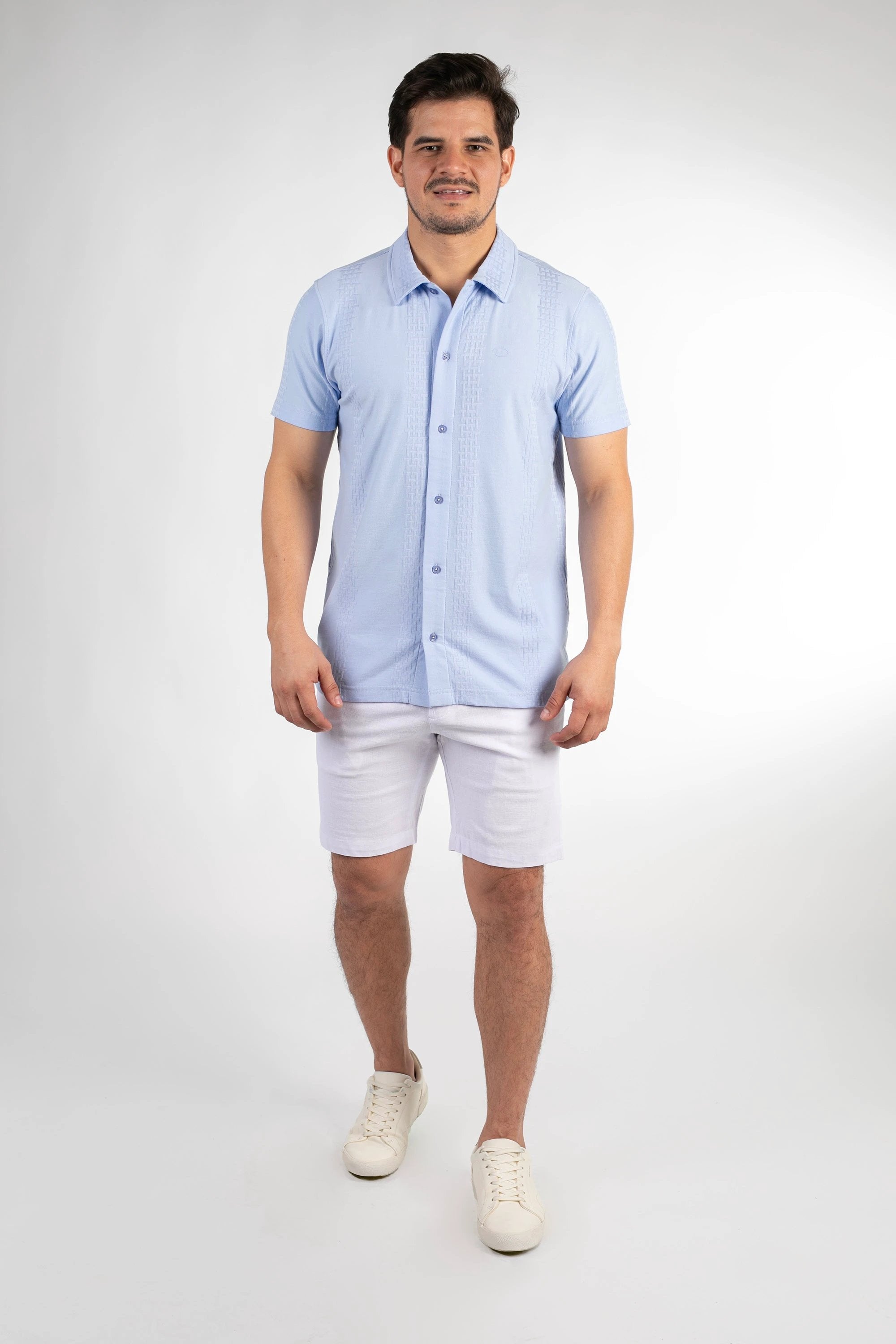 Camisa Oscar De La Renta Mangas Cortas Estampada Para Caballeros by Oscar De La Renta