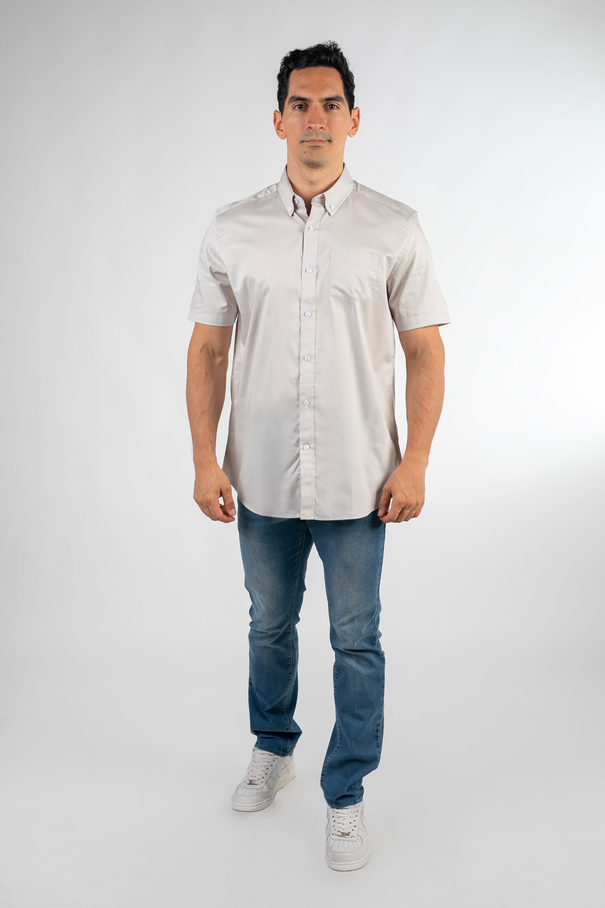 Camisa Oscar De La Renta Mangas Cortas Lisa Para Caballeros by Oscar De La Renta