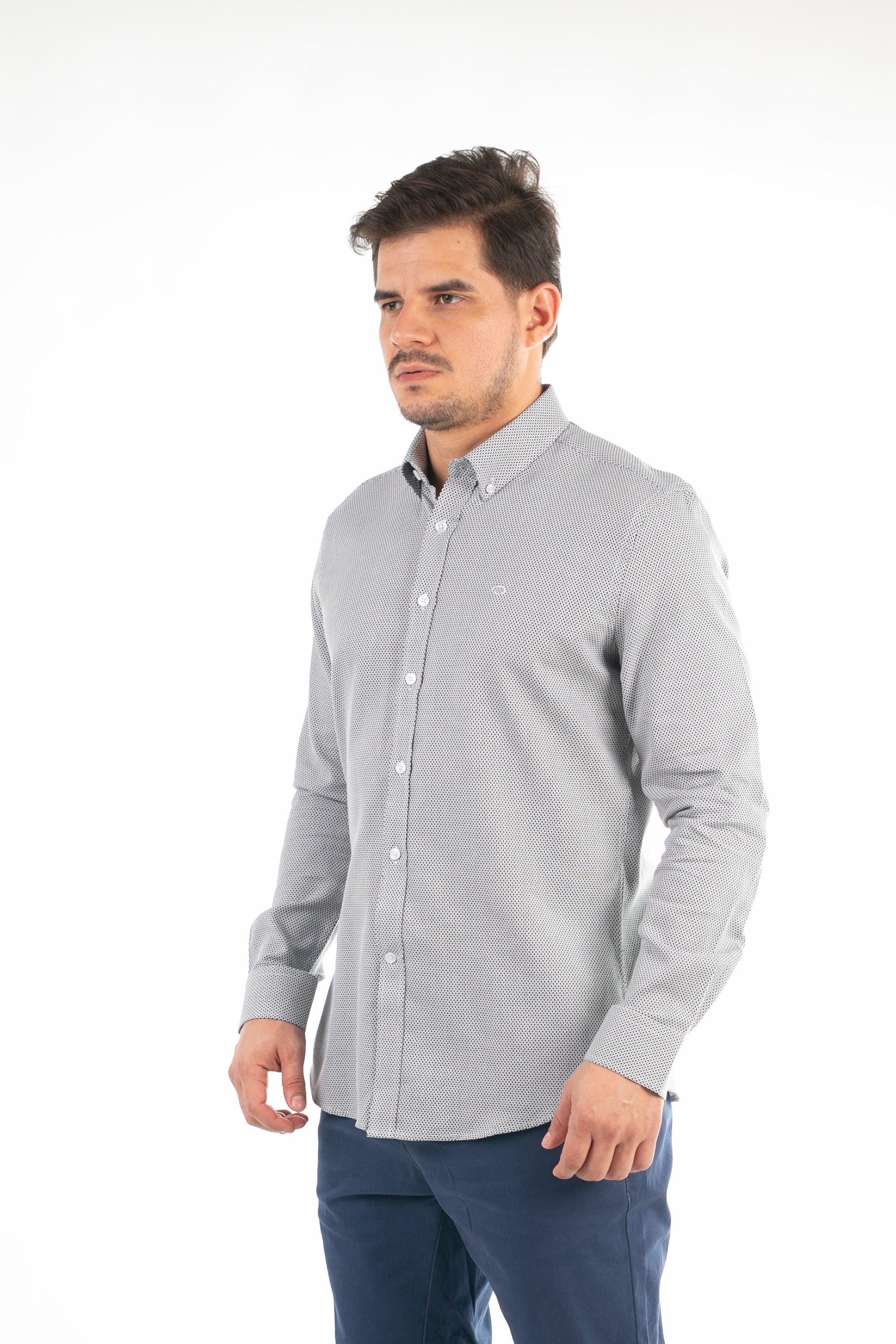 Camisa Oscar De La Renta Mangas Largas Estampada Para Caballeros by Oscar De La Renta