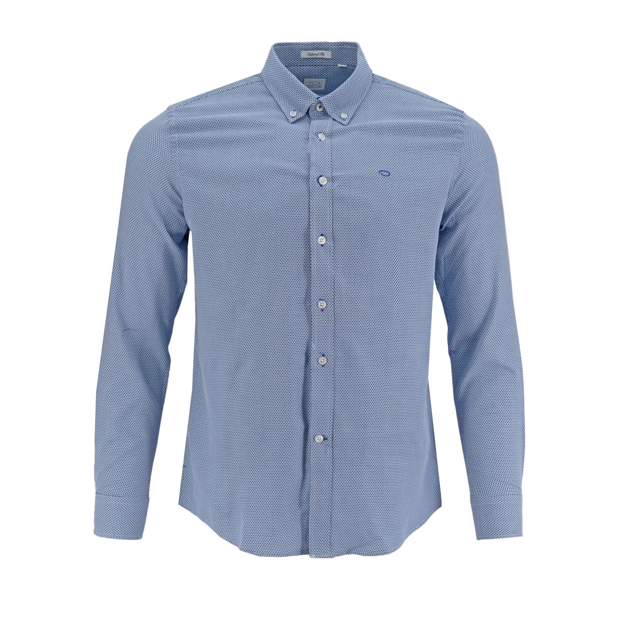 Camisa Oscar De La Renta Mangas Largas Estampada Para Caballeros by Oscar De La Renta