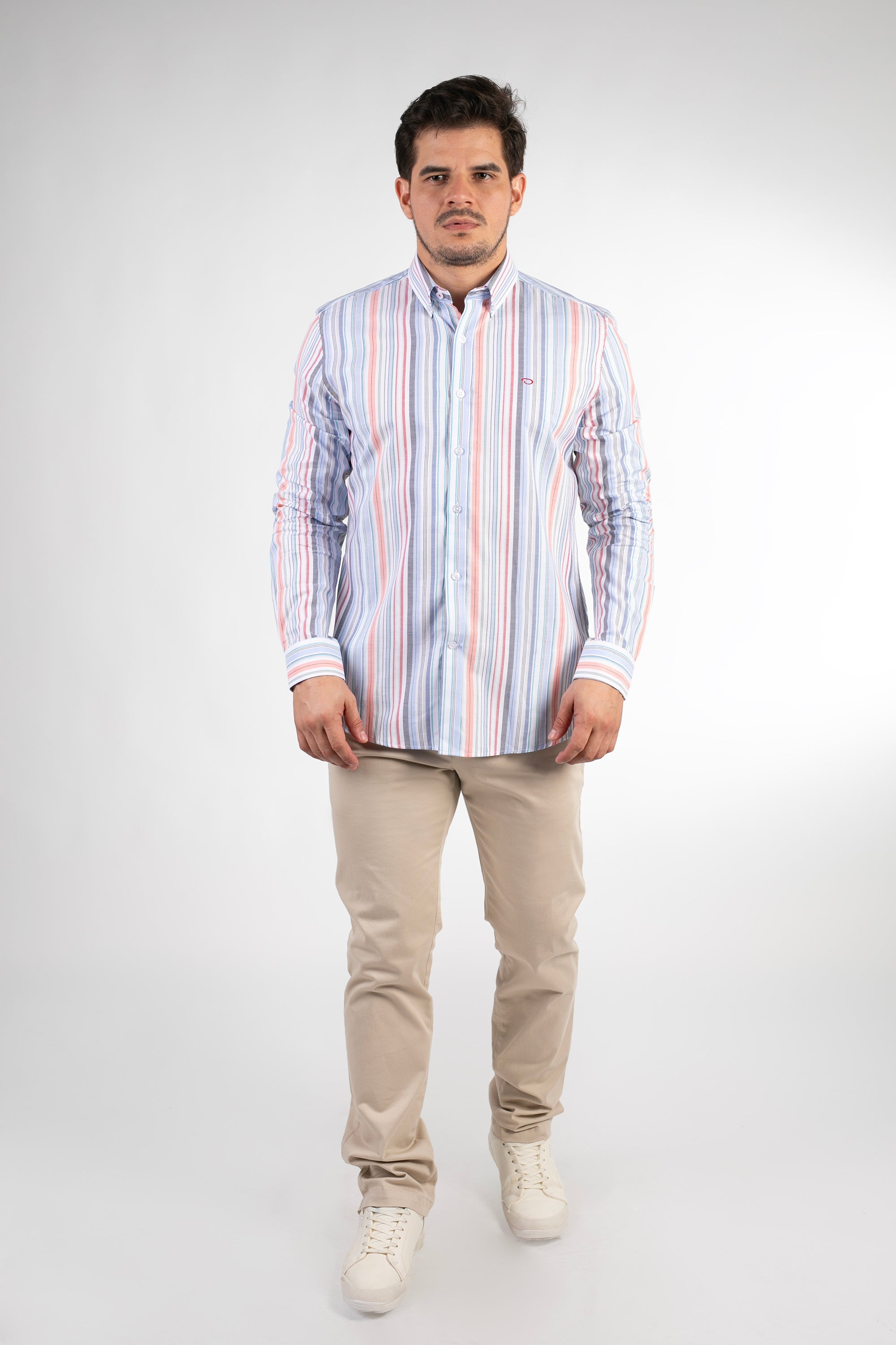 Camisa Oscar De La Renta Mangas Largas Rayas Para Caballeros by Oscar De La Renta
