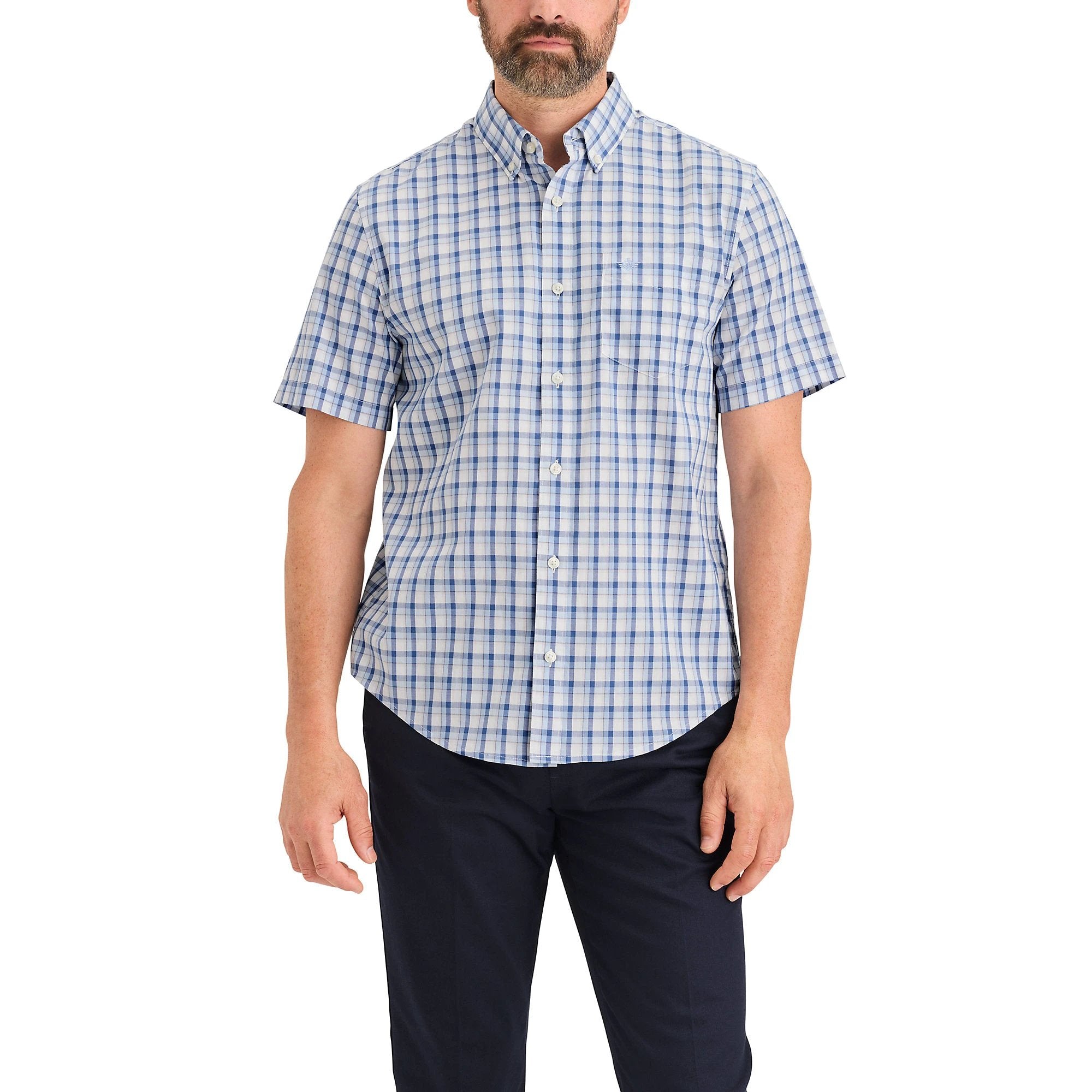 Camisa Dockers Mangas Cortas Cuadros Para Caballeros by Dockers