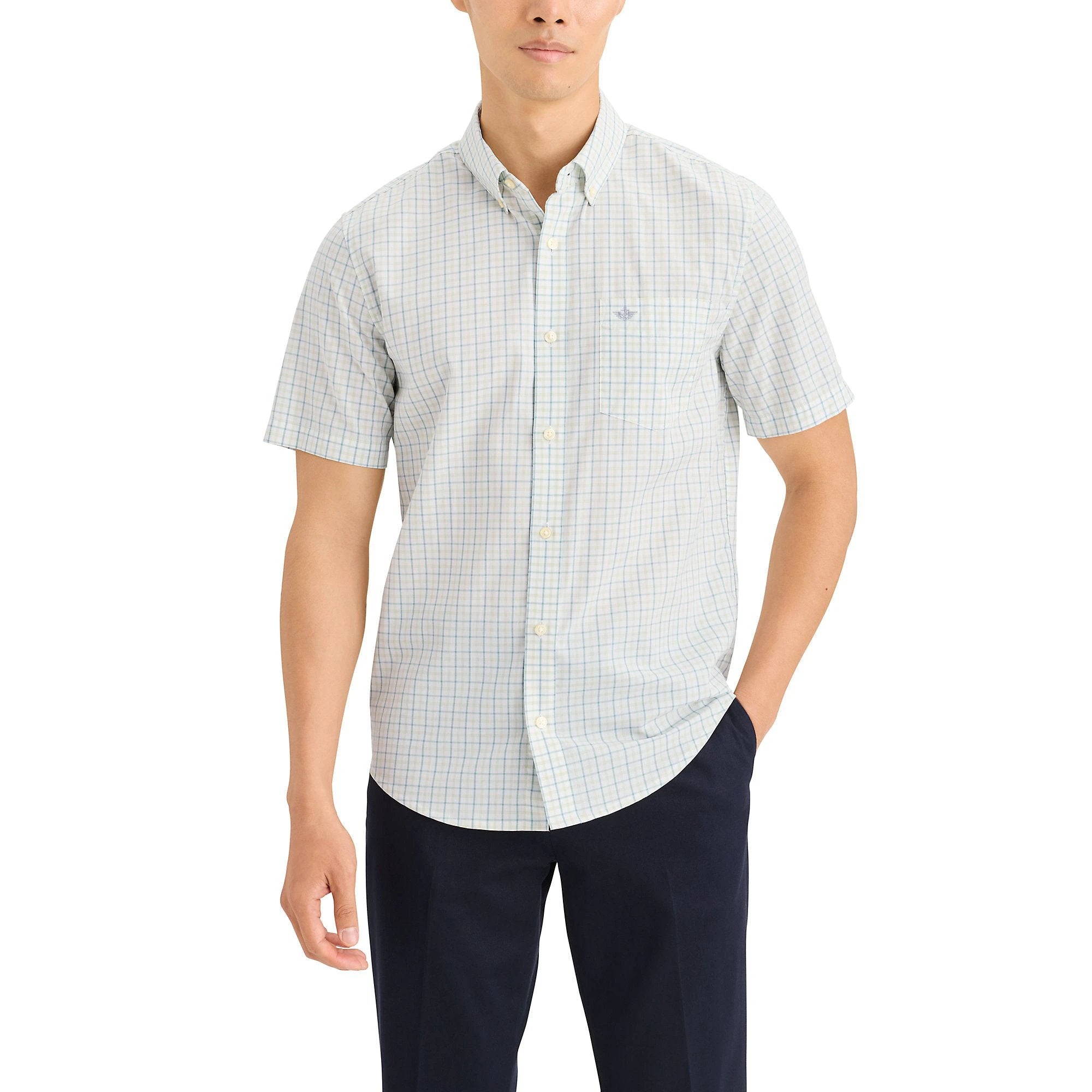 Camisa Dockers Mangas Cortas Cuadros Para Caballeros by Dockers