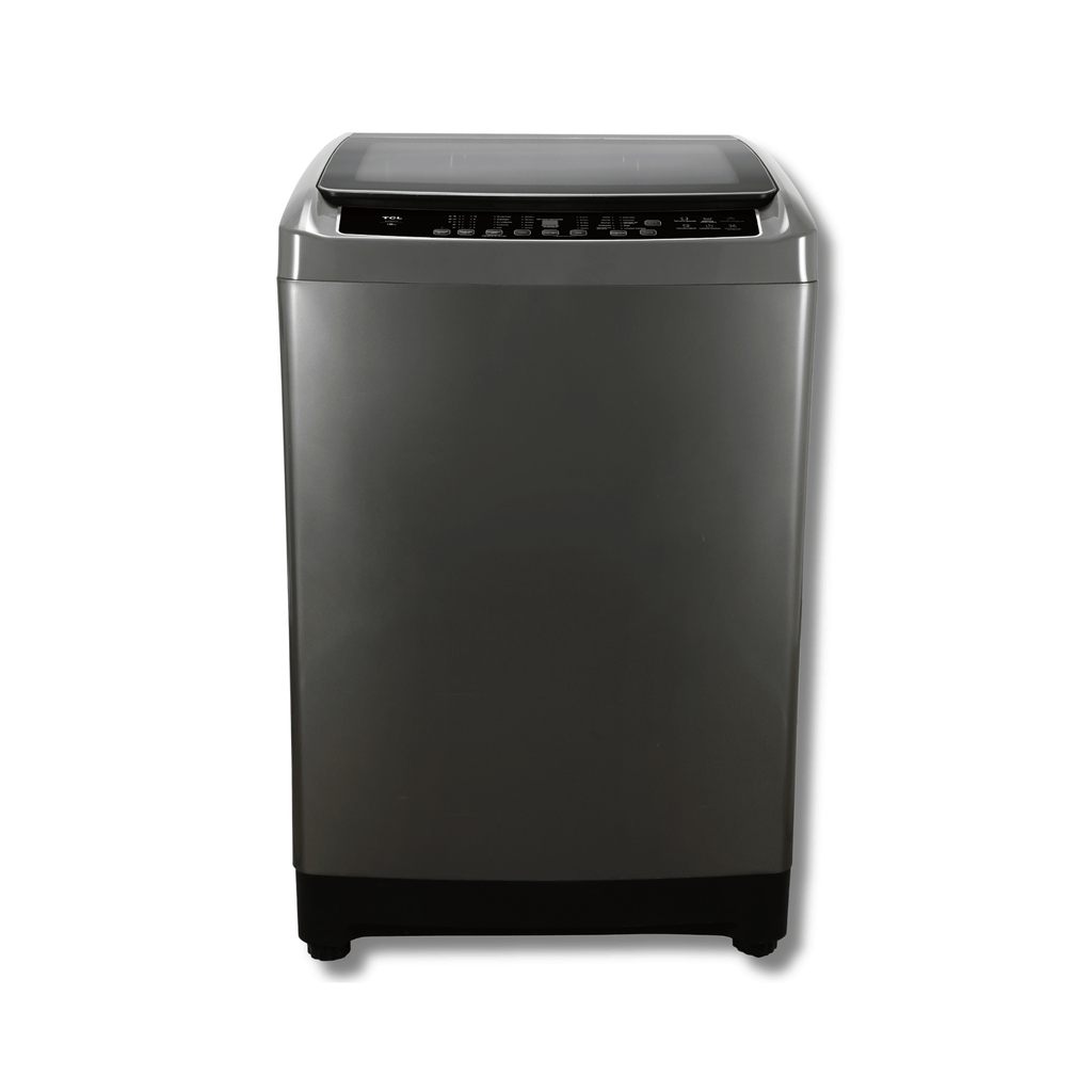 Lavadora TCL F321TLG 46.5 Libras Tambor Acero Inoxidable Tapa Vidrio Templado Gris