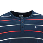 Camiseta 1492 Mangas Cortas Cuello Henley Rayas Para Niños by 1492