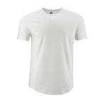 Camiseta 1492 Mangas Cortas Cuello Henley Lisa Para Niños by 1492