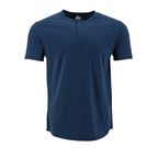 Camiseta 1492 Mangas Cortas Cuello Henley Lisa Para Niños by 1492