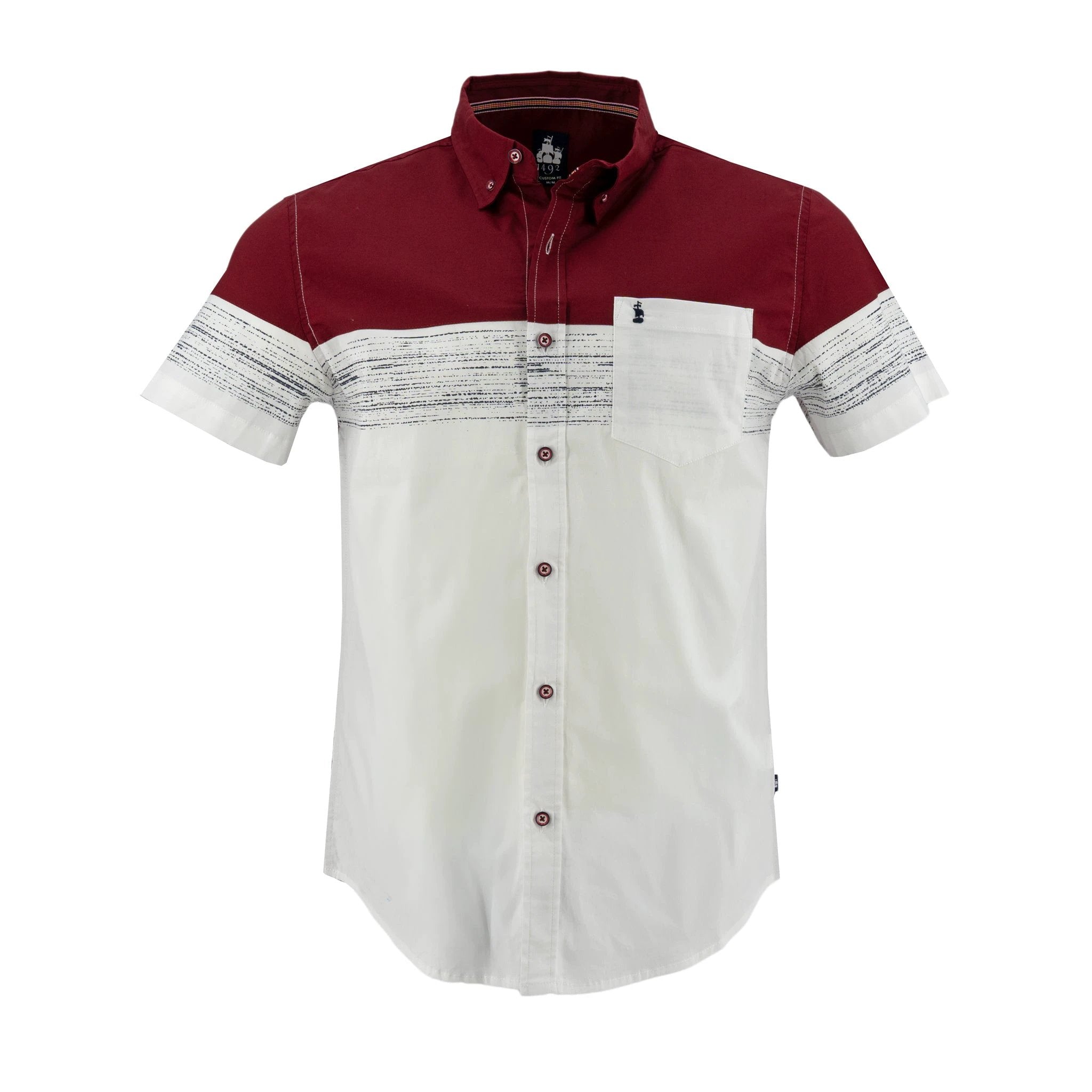 Camisa 1492 Mangas Cortas Combinada P/ Caballeros by 1492