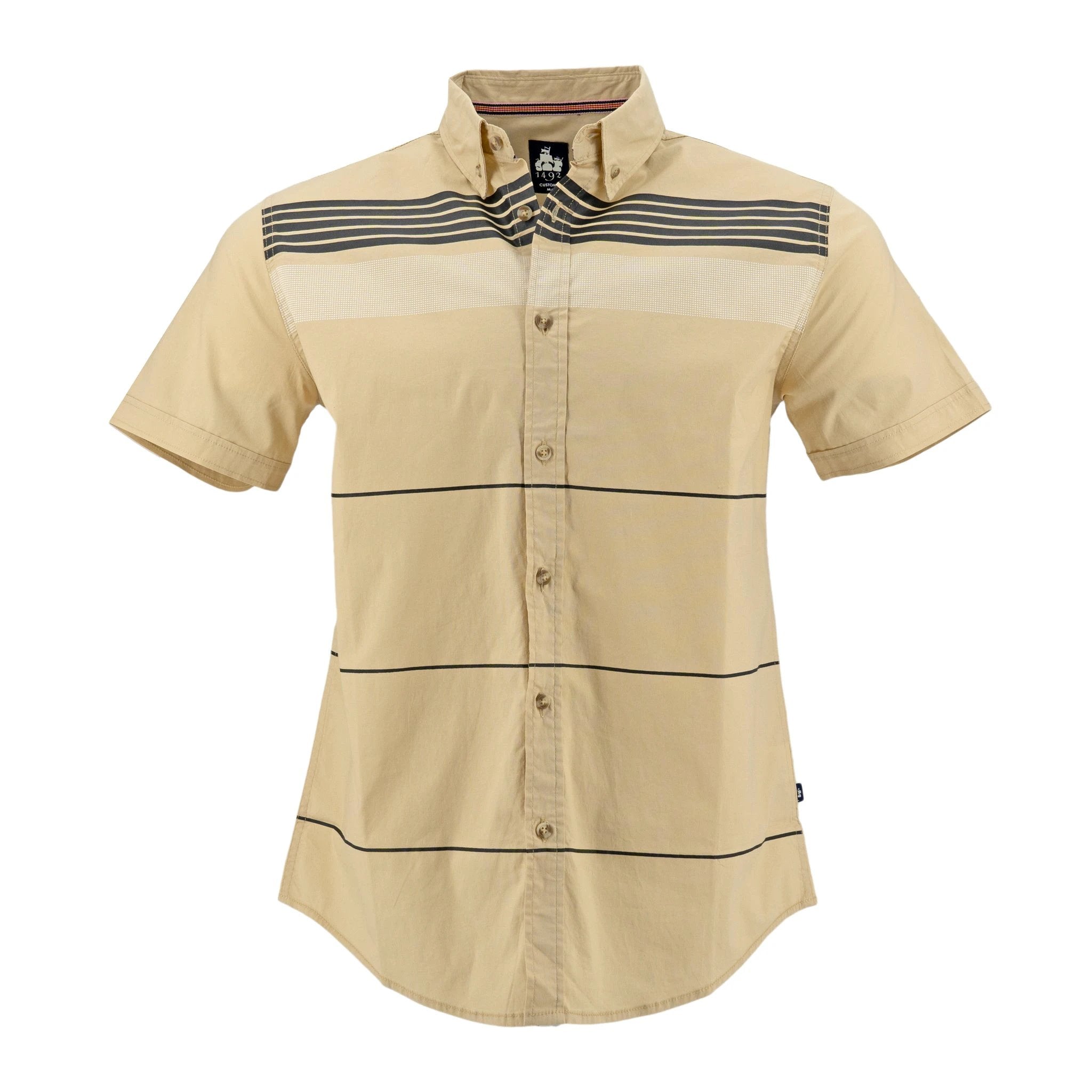Camisa 1492 Mangas Cortas Rayas P/ Caballeros by 1492