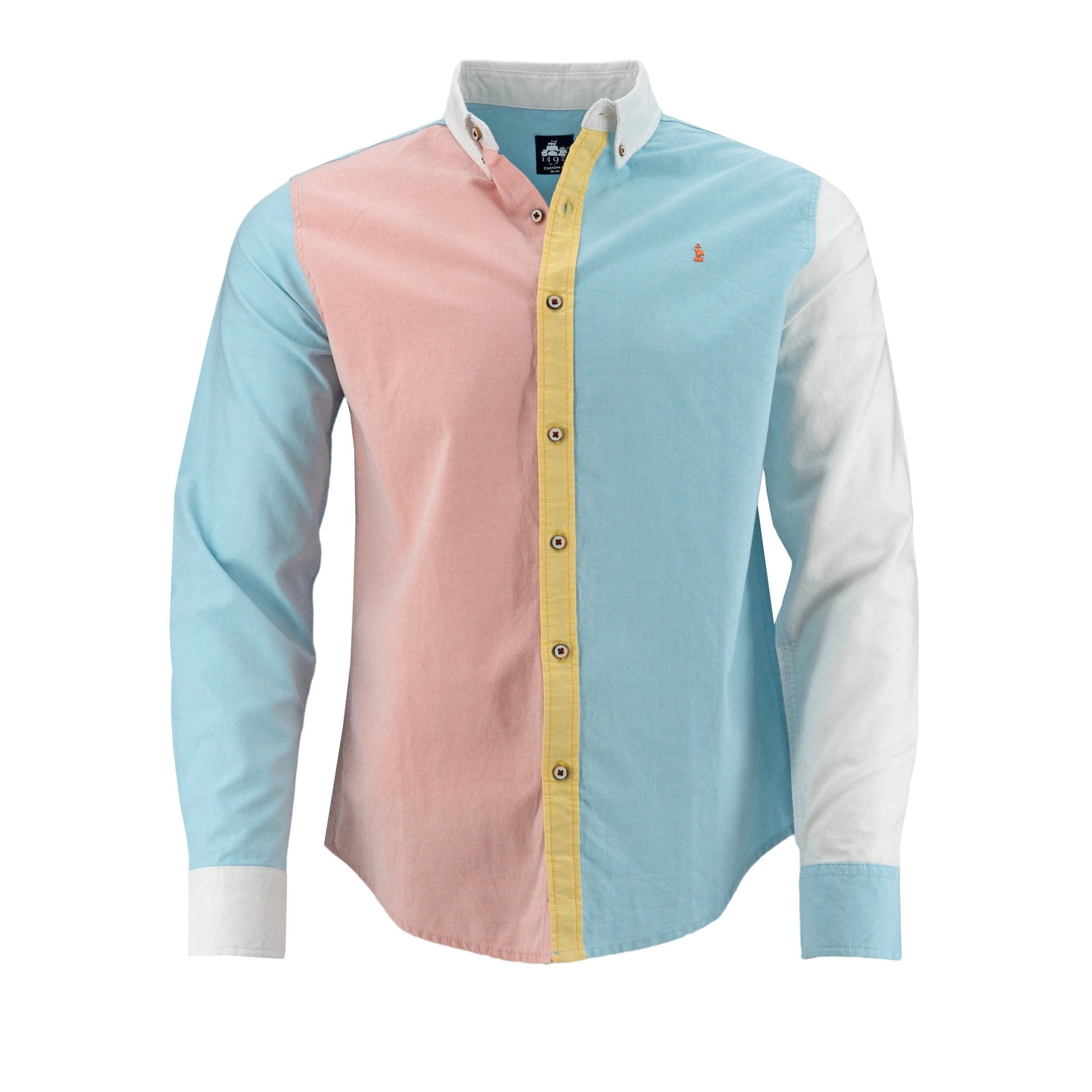 Camisa 1492 Mangas Largas Combinada P/ Caballeros by 1492