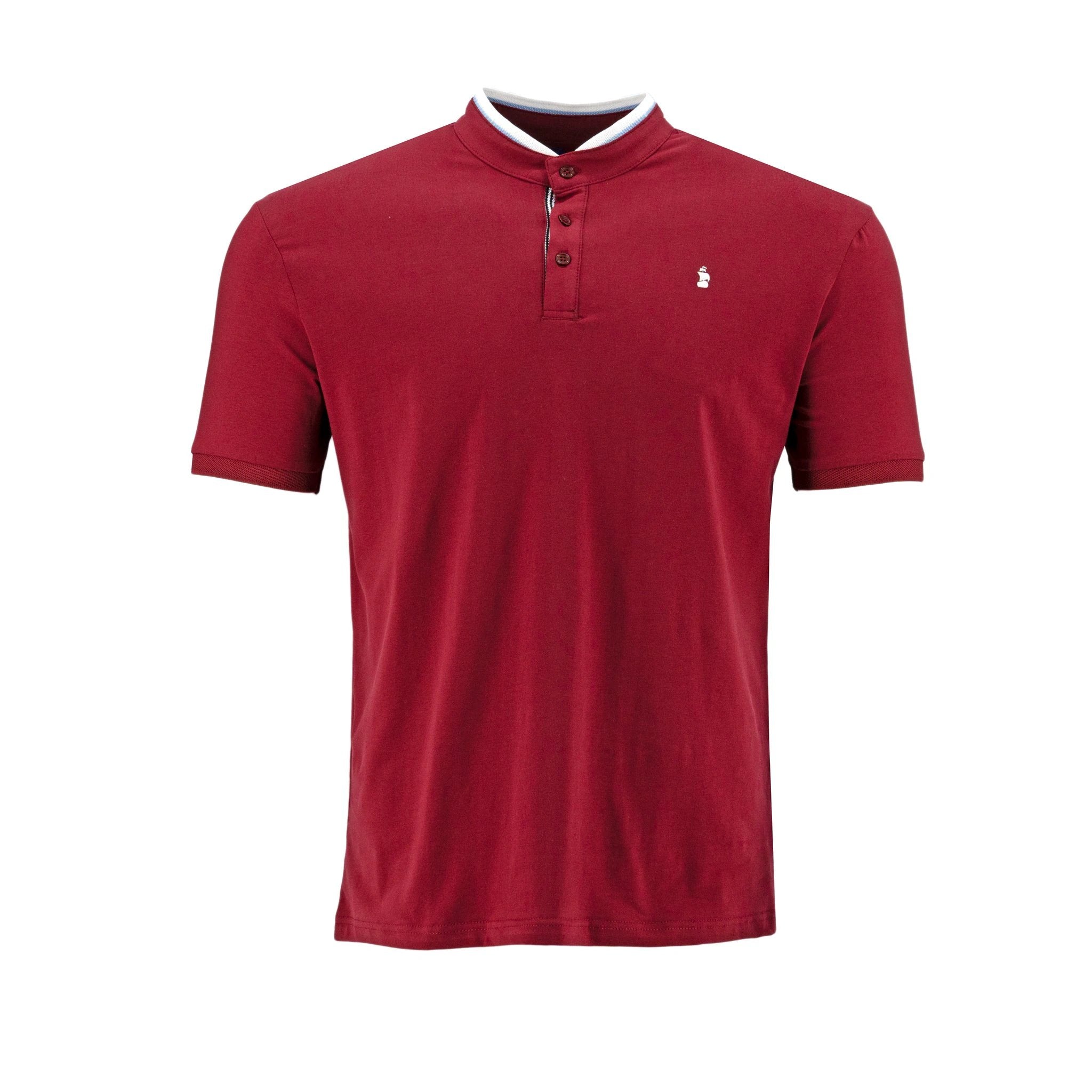 Poloshirt 1492 Mangas Cortas Liso Cuello Chino Para Caballeros by 1492