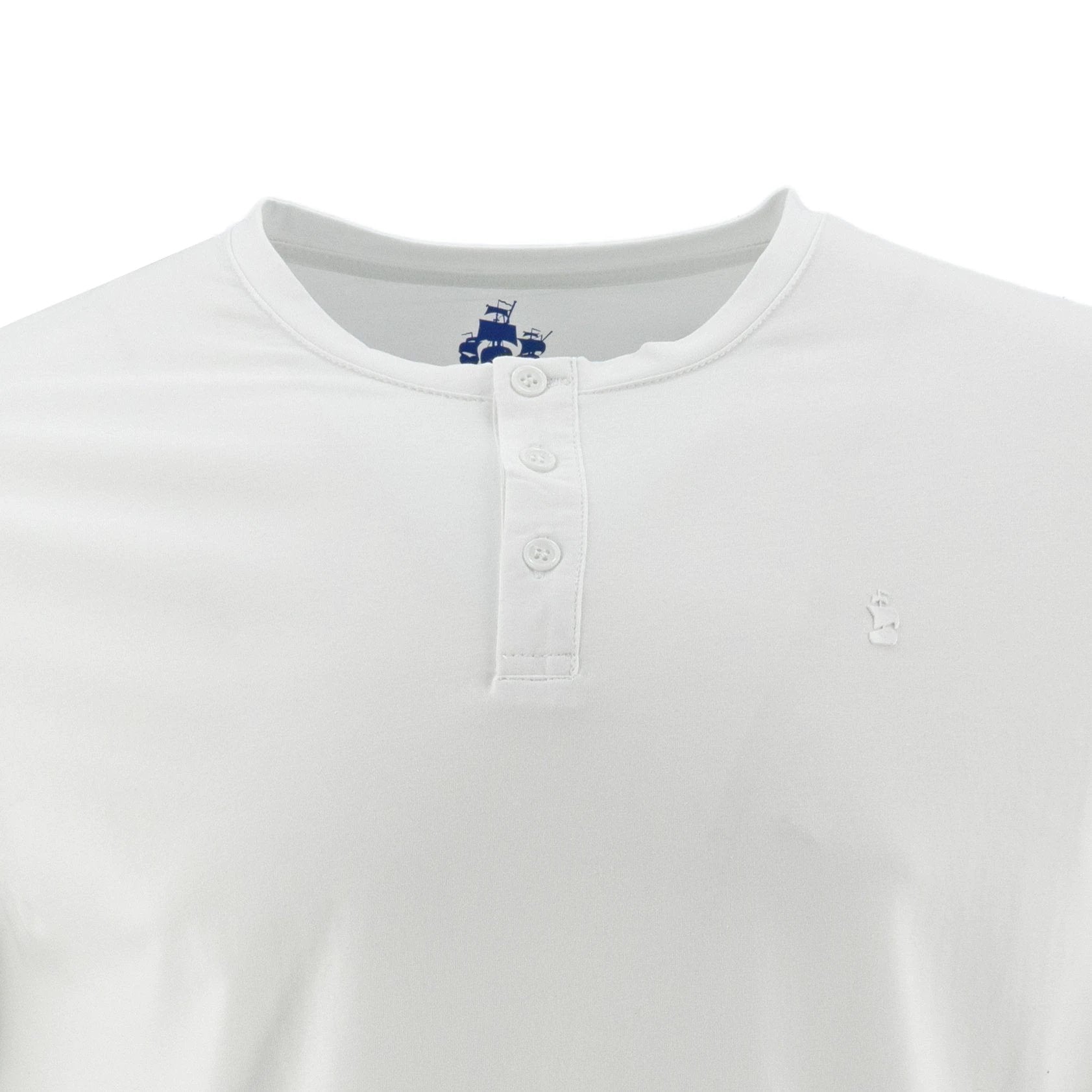 Camiseta 1492 Mangas Cortas Cuello Henley Lisa Para Caballeros by 1492