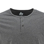 Camiseta 1492 Mangas Cortas Cuello Henley Lisa Para Caballeros by 1492